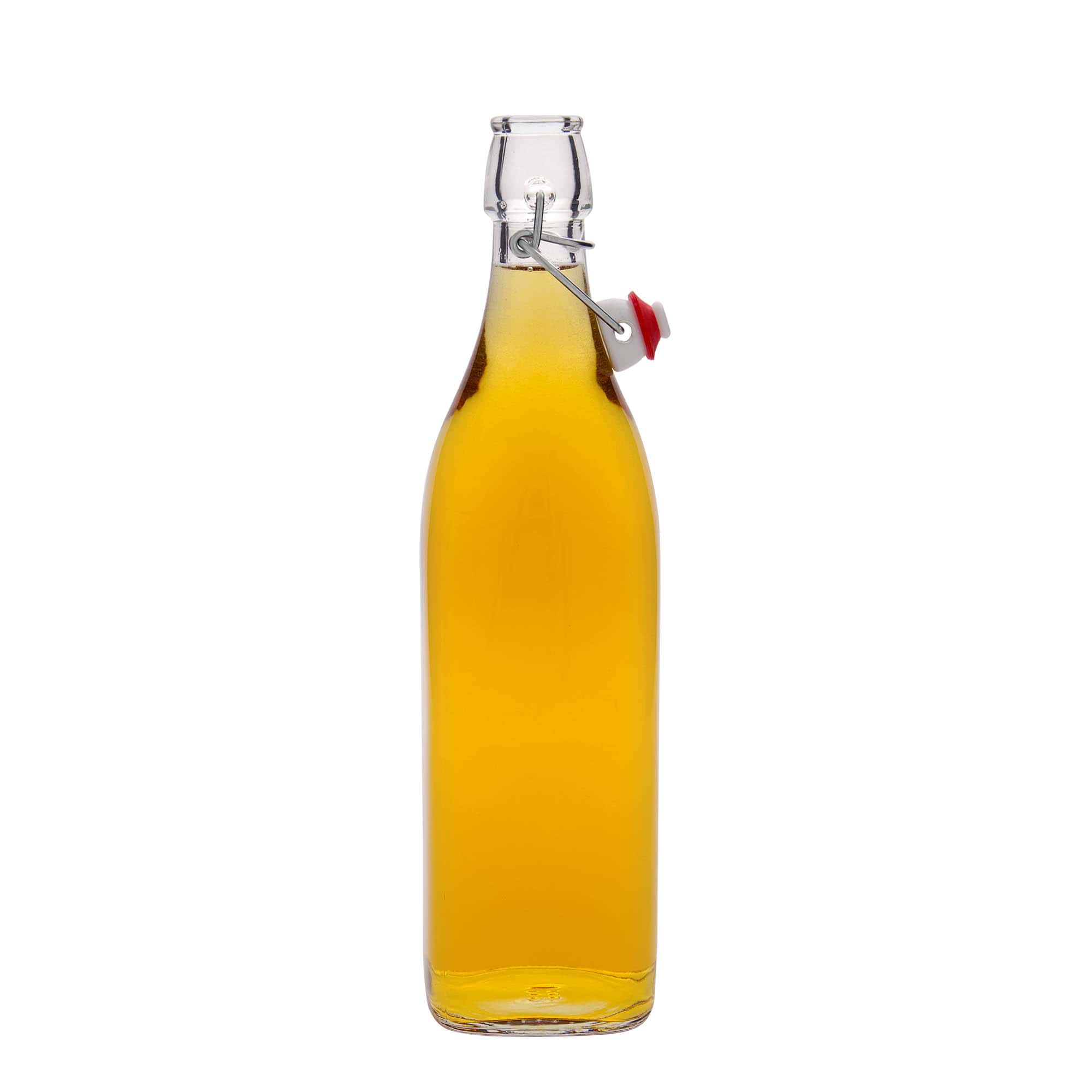 1.000 ml cam şişe 'Swing, kare, ağız: mandallı kapak