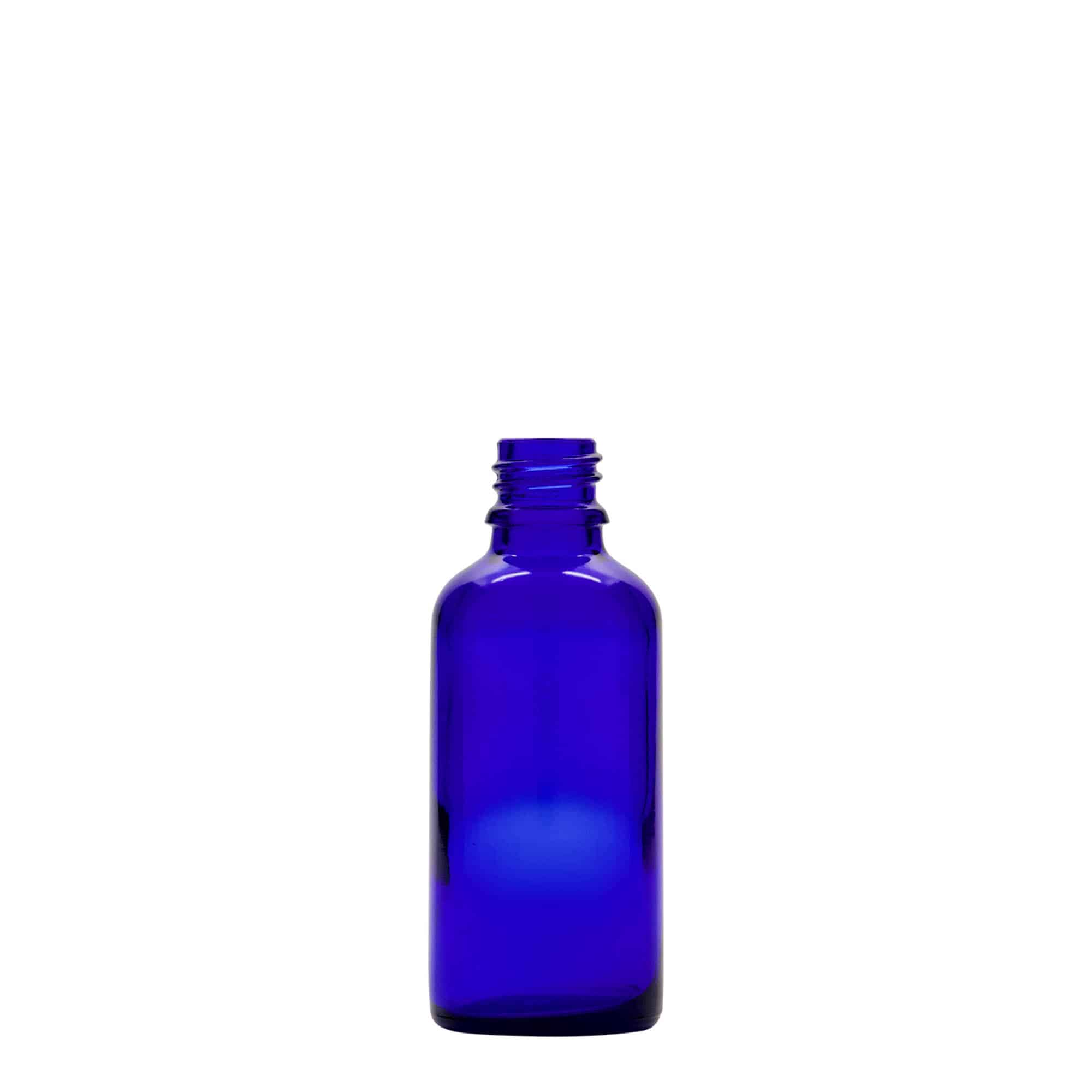 50 ml Pipet Şişesi Tıbbi, Cam, kral mavisi-kırmızı, Ağız: DIN 18