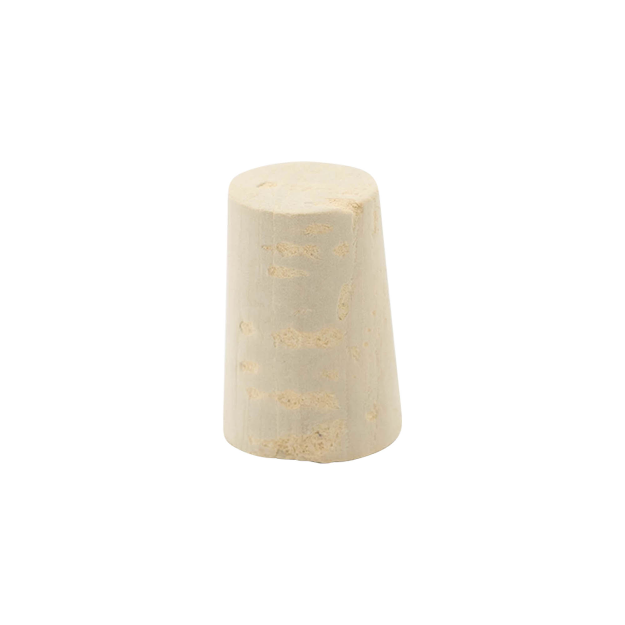 Konik mantar tıpa 19-23 x 33, doğal mantar, ağartılmış, ağız için: mantar