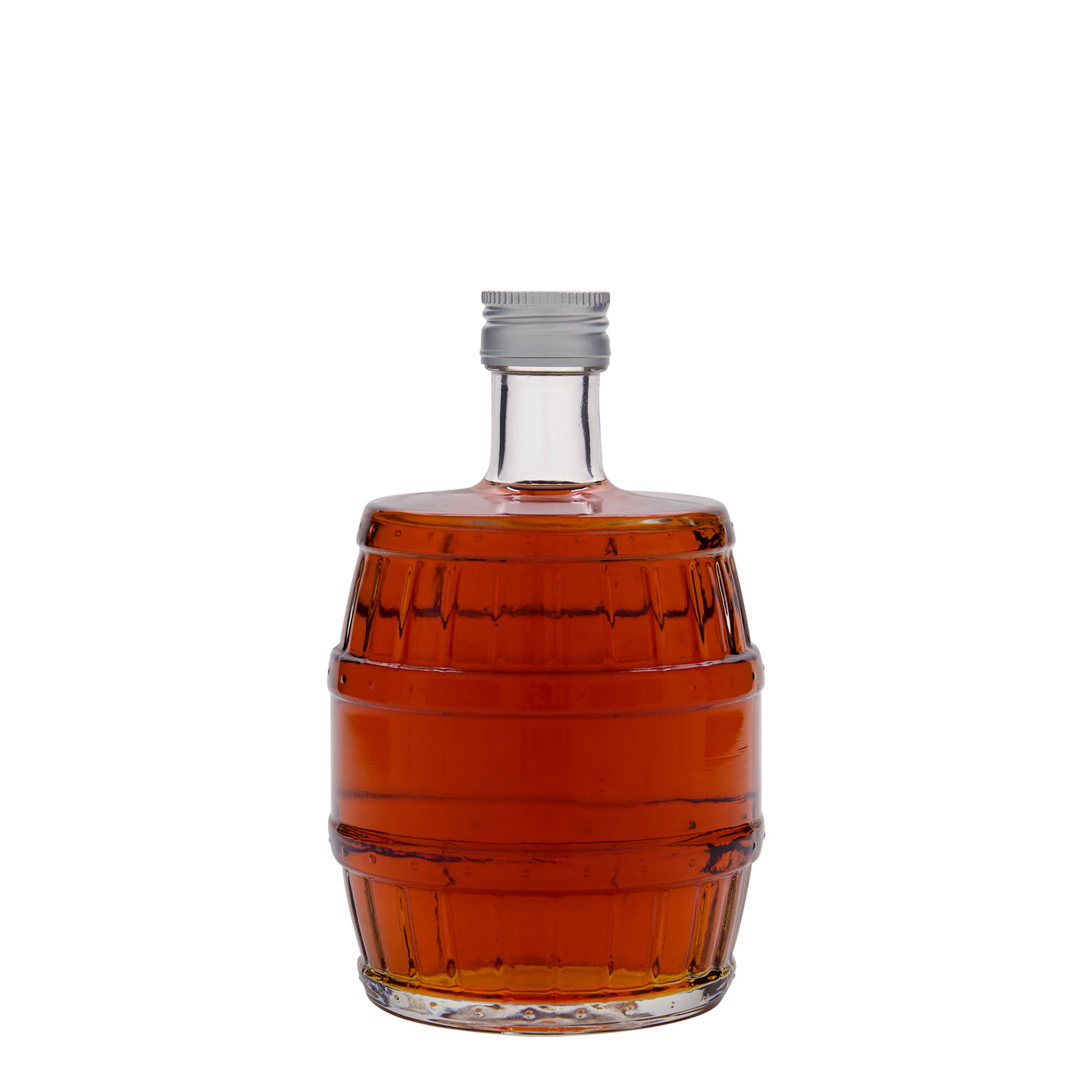 500 ml cam şişe 'Fıçı', ağız: PP 28 500 ml cam şişe 'Fıçı', ağız: PP 28