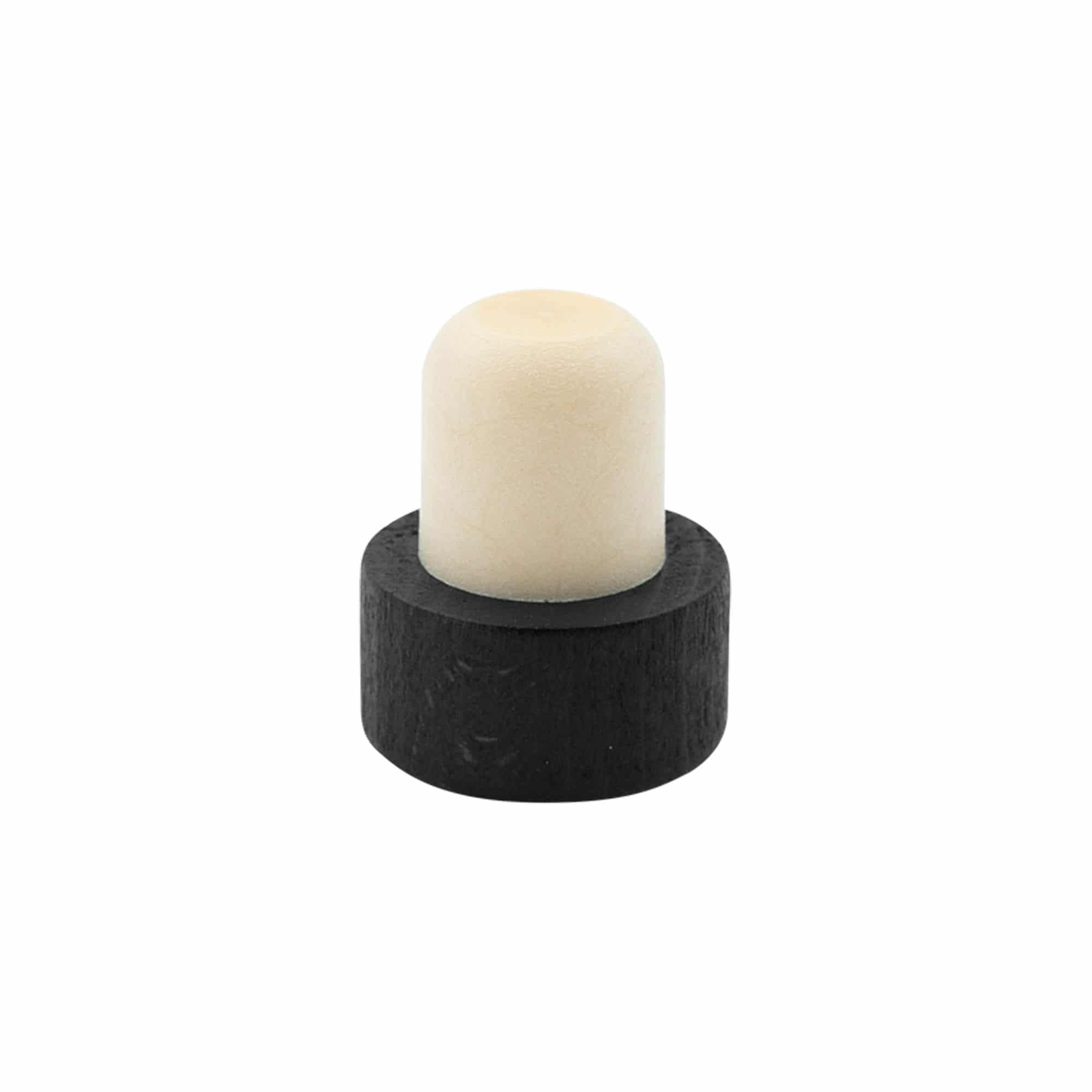 Sap mantar tıpa 19 mm, ahşap/plastik, siyah, ağız için: mantar