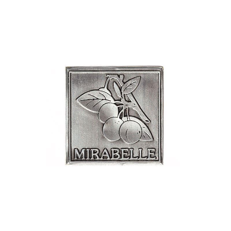 Kalay etiketi 'Mirabelle', kare, metal, gümüş
