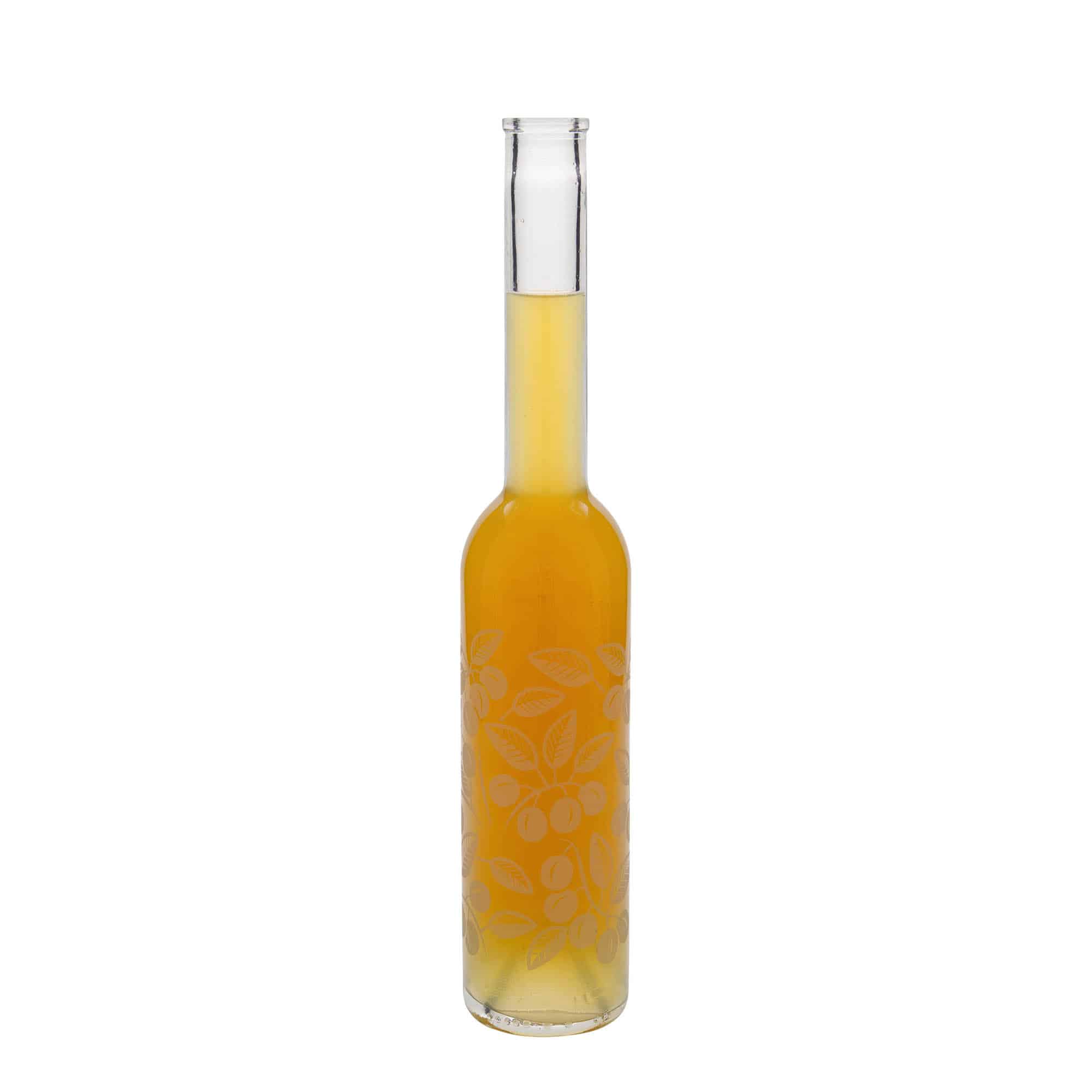 350 ml Cam şişe 'Opera', Motif: Mirabelle, Ağız: Mantar