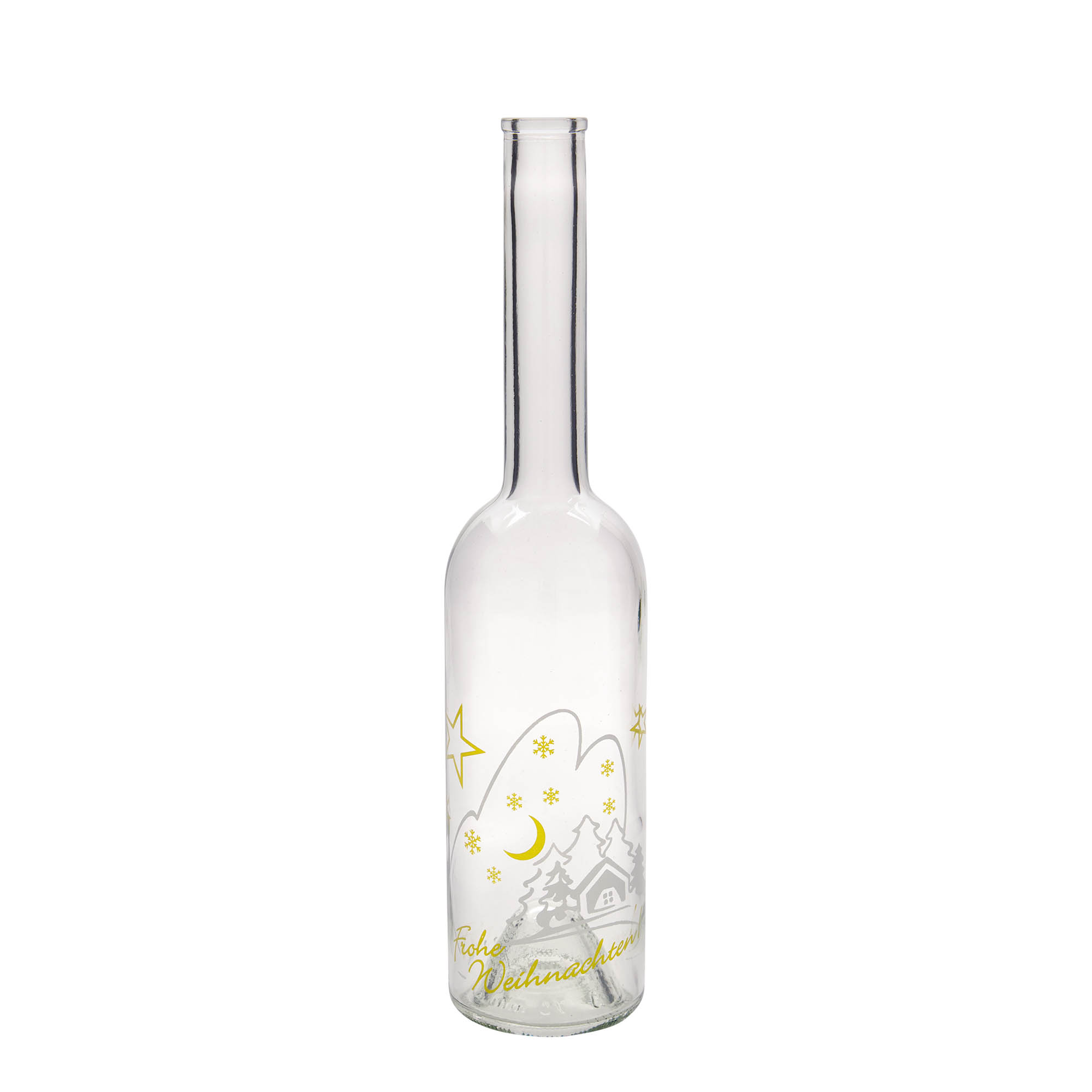 500 ml Cam Şişe 'Opera', Motif: Noel İdyli, Ağız: Mantar