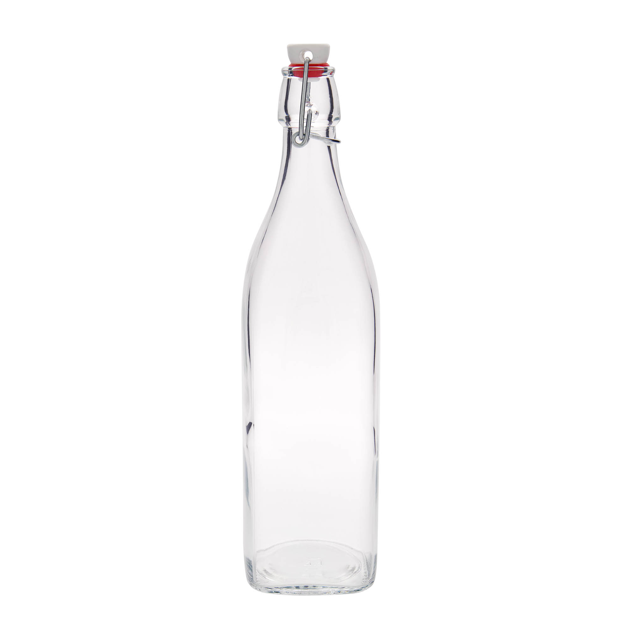 1.000 ml cam şişe 'Swing, kare, ağız: mandallı kapak 1.000 ml cam şişe 'Swing, kare, ağız: mandallı kapak