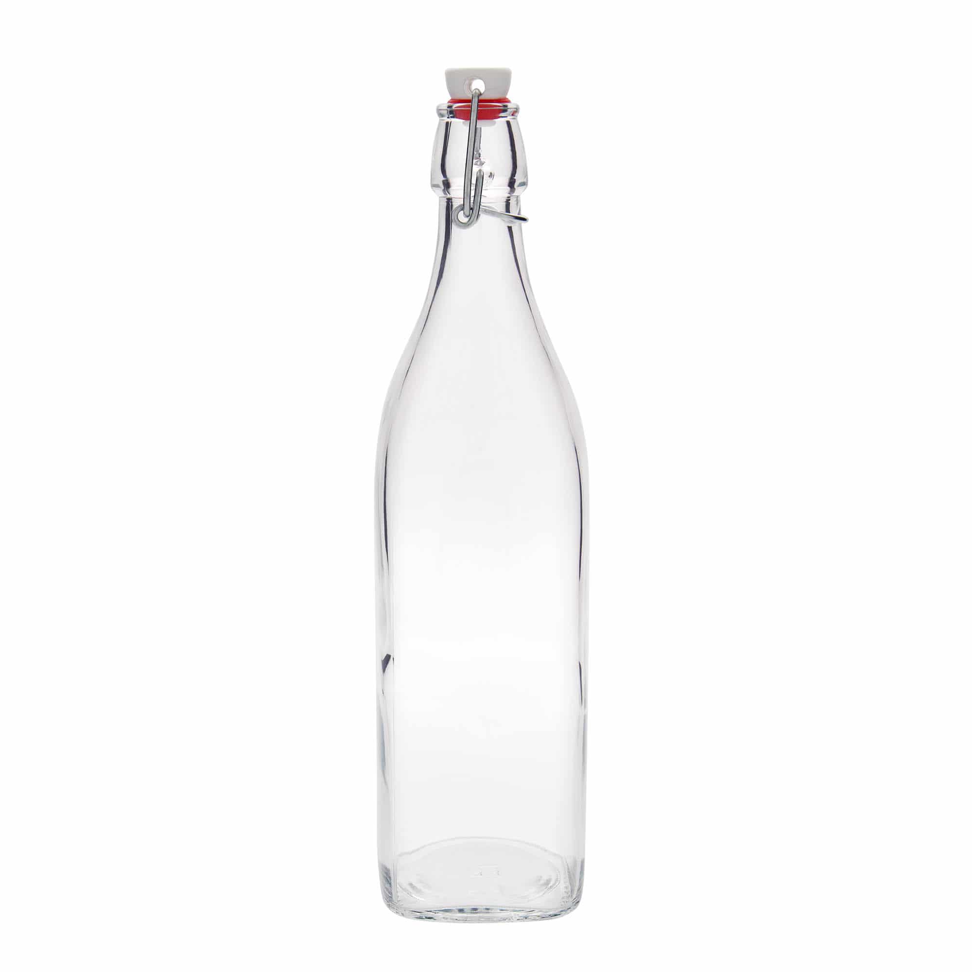 1.000 ml cam şişe 'Swing, kare, ağız: mandallı kapak