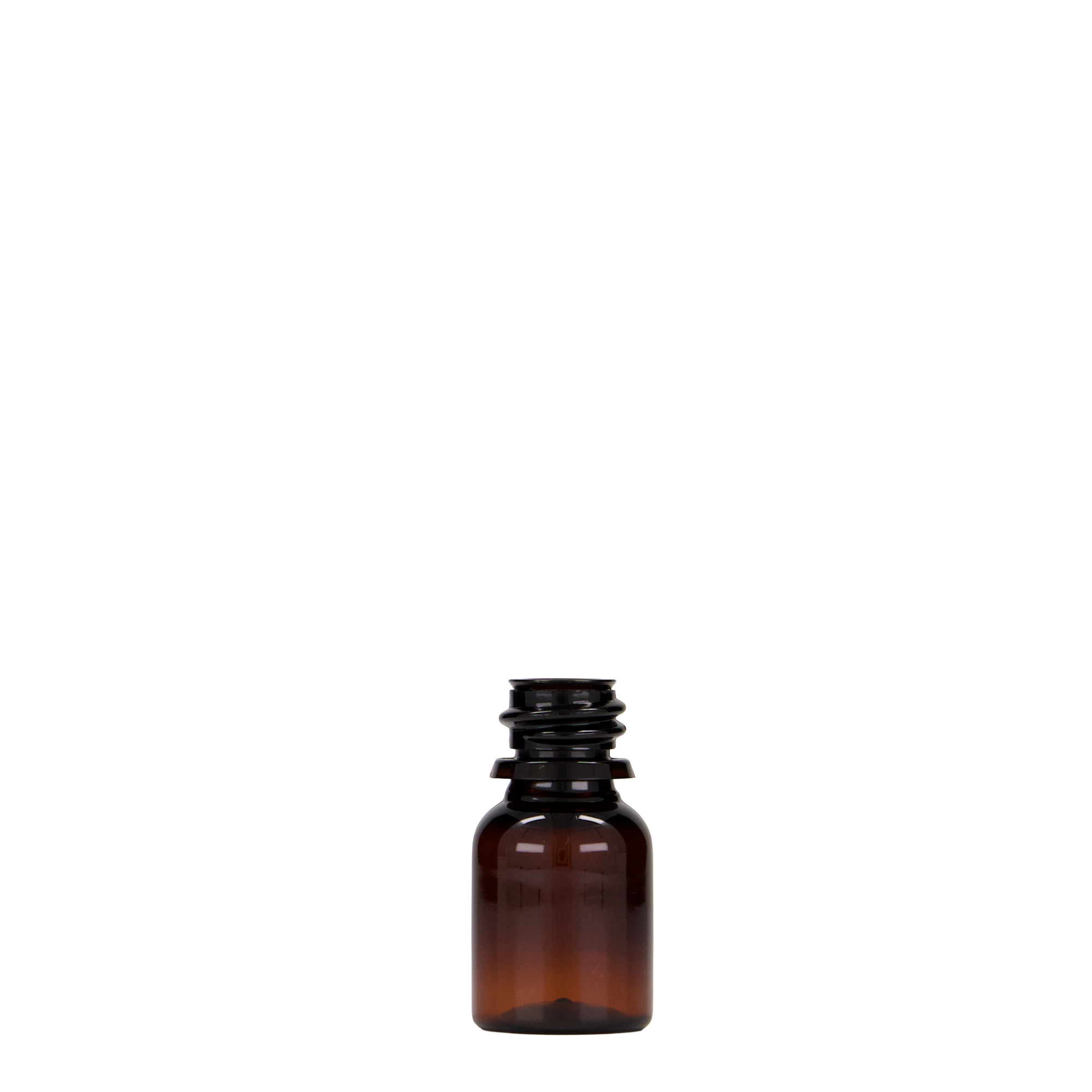 10 ml PET-Tıbbi Şişe 'Easy Living', kahverengi, plastik, ağız: DIN 18