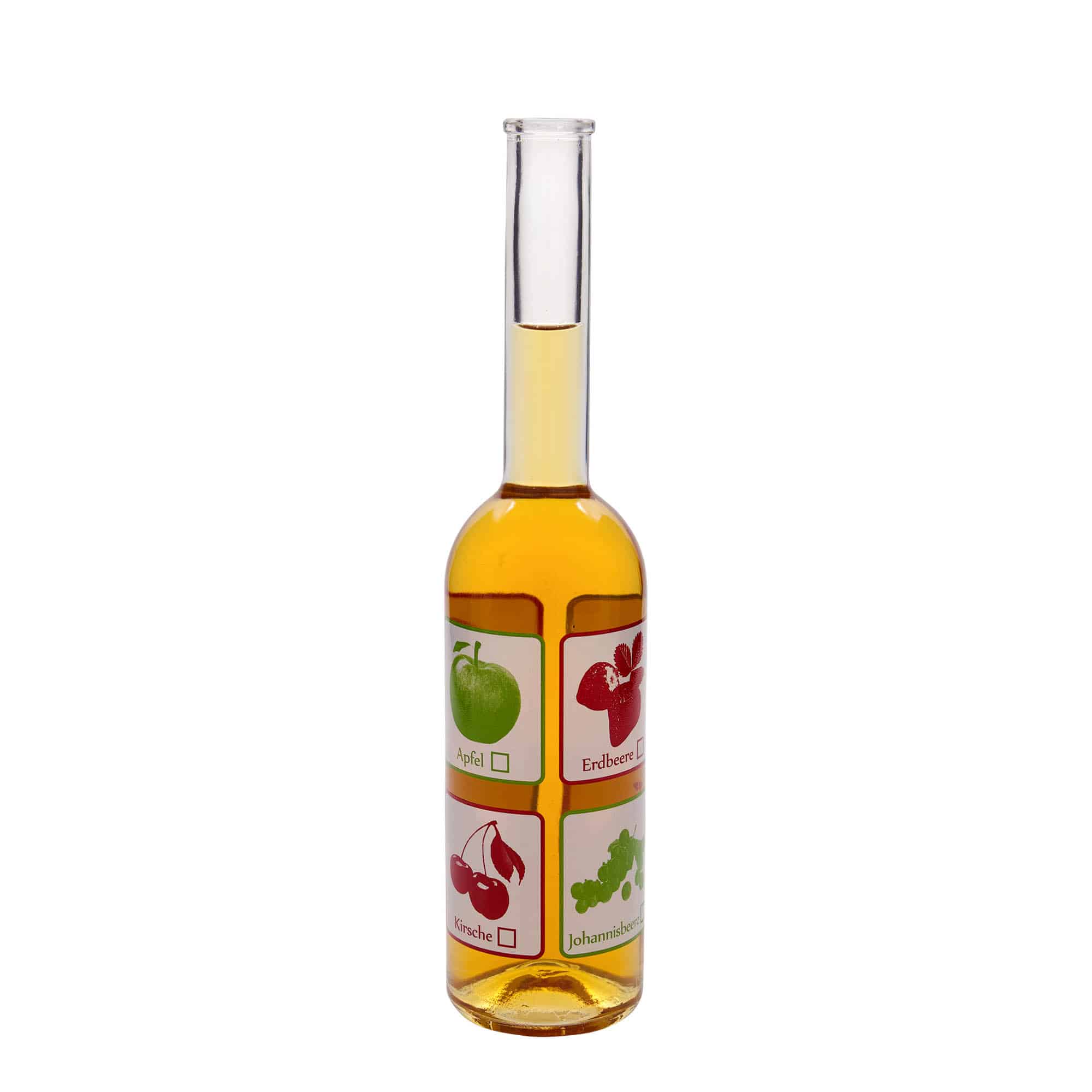 500 ml Cam Şişe 'Opera', Motif: Meyveler, Ağız: Mantar