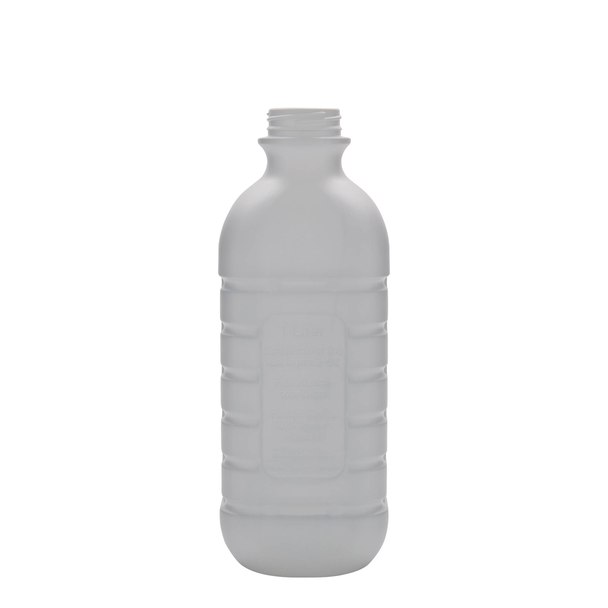1.000 ml süt şişesi, dikdörtgen, HDPE plastik, beyaz, ağız: PEHD40 1.000 ml süt şişesi, dikdörtgen, HDPE plastik, beyaz, ağız: PEHD40