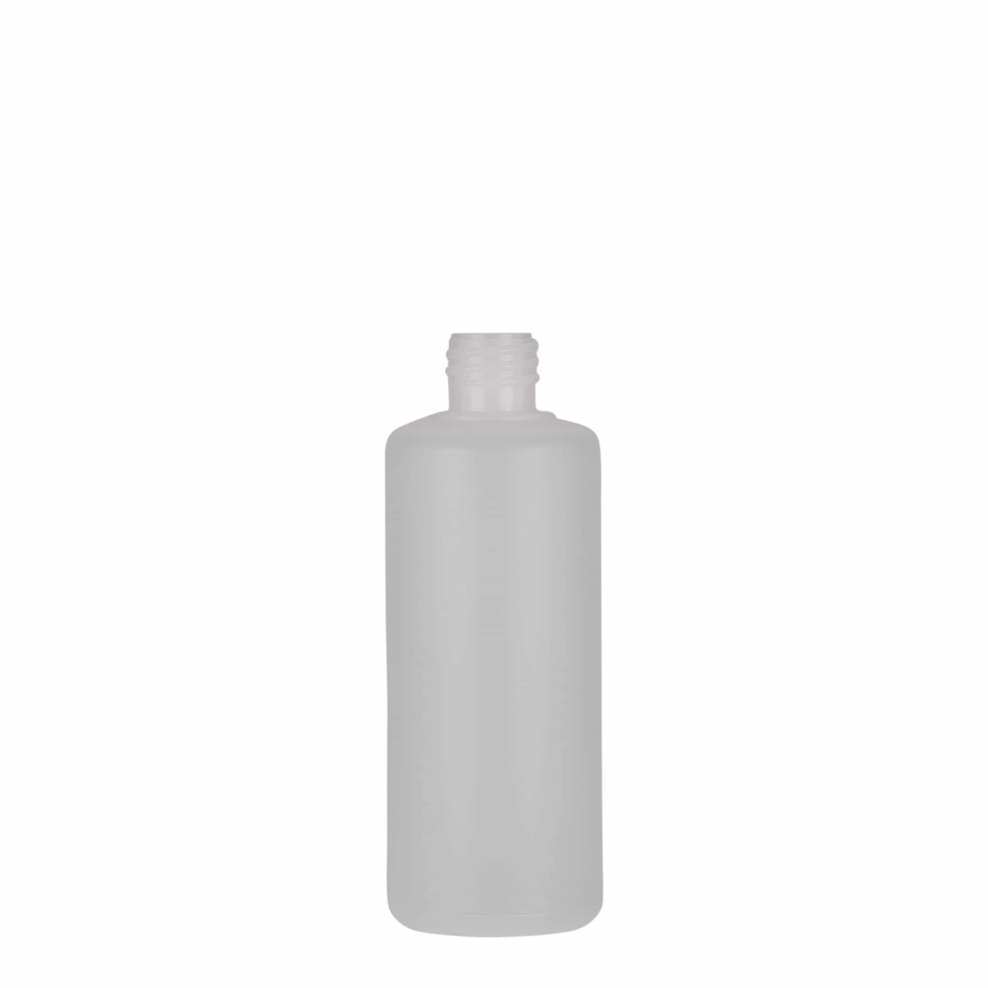 100 ml yuvarlak şişe, PE plastik, doğal, ağız: vidalı kapak 100 ml yuvarlak şişe, PE plastik, doğal, ağız: vidalı kapak