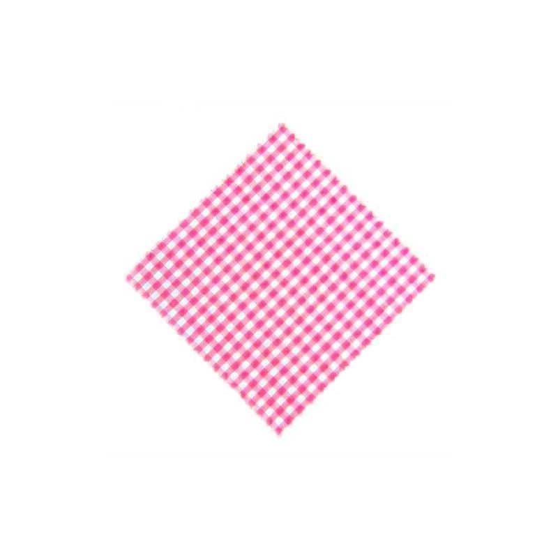 Kareli kumaş peçete 15x15, kare, tekstil, pembe, ağız: TO58-TO82