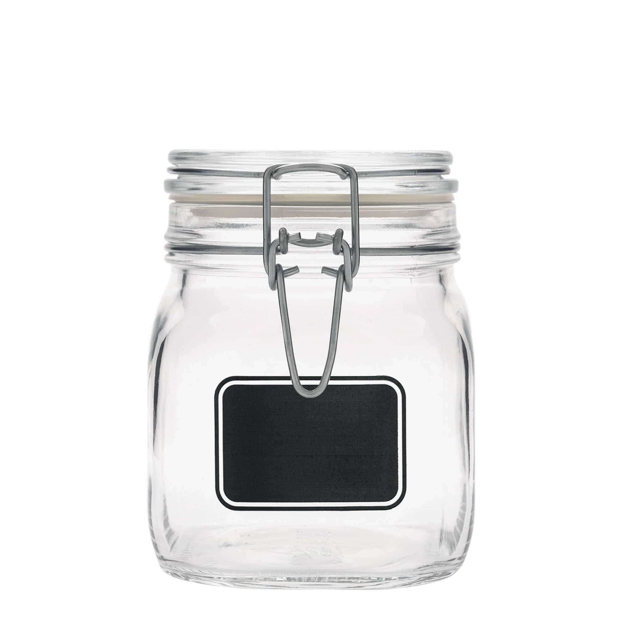 750 ml Tel kapaklı kavanoz 'Fido', Motif: Etiket alanı, kare, Ağız: Tel kapaklı kapak 750 ml Tel kapaklı kavanoz 'Fido', Motif: Etiket alanı, kare, Ağız: Tel kapaklı kapak