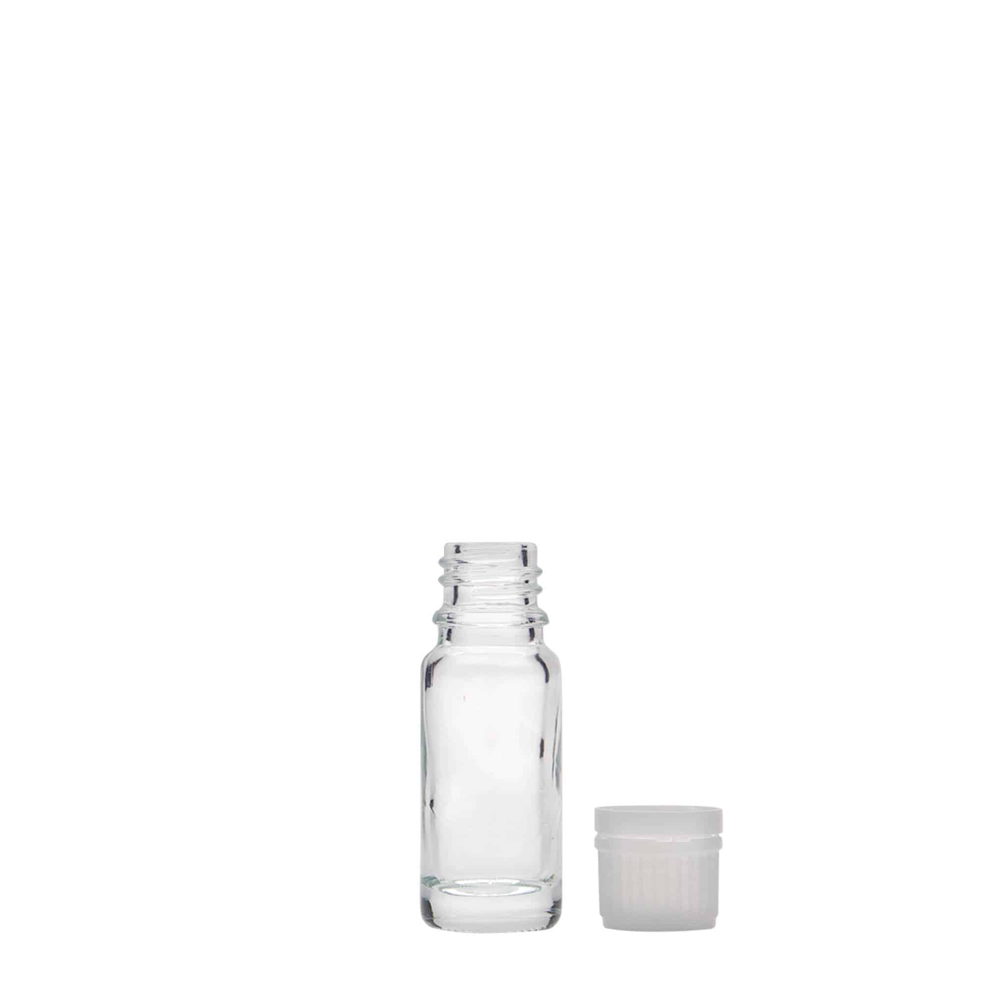 10 ml tıbbi şişe, cam, ağız: DIN 18