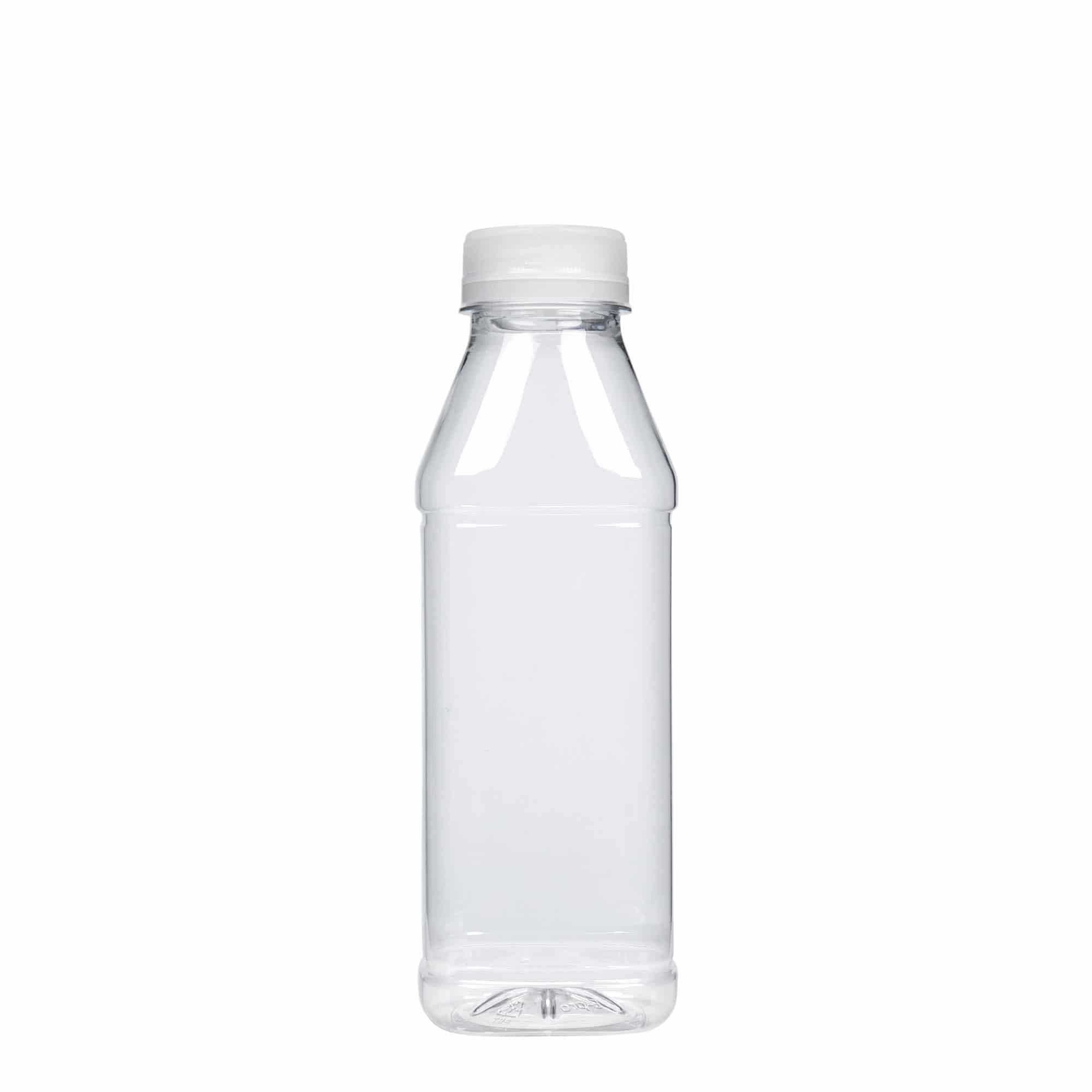 500 ml PET şişe 'Milk and Juice Carré', kare, plastik, ağız çapı: 38 mm