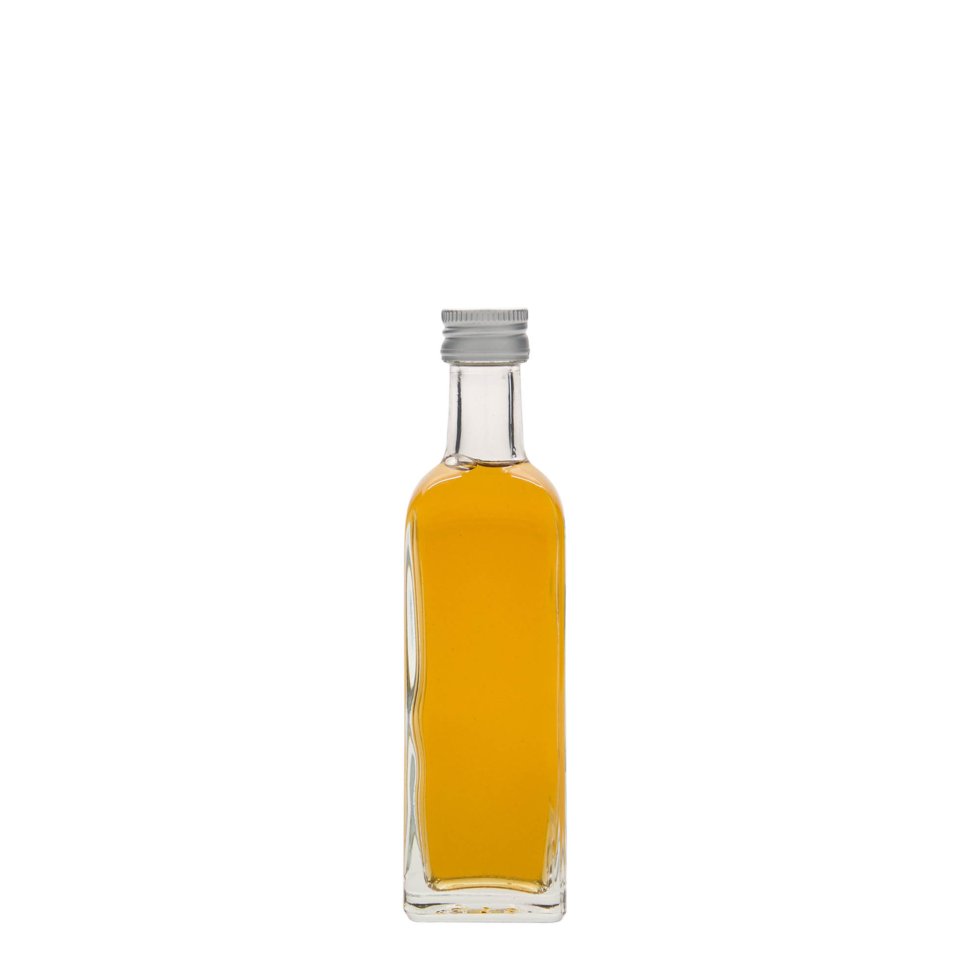 60 ml Cam şişe 'Marasca', kare, ağız: PP 18