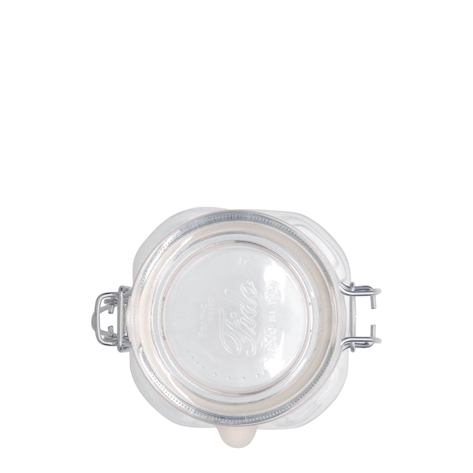 500 ml Tel Mandallı Kavanoz 'Fido', kare, Ağız: Tel Mandallı Kapatma