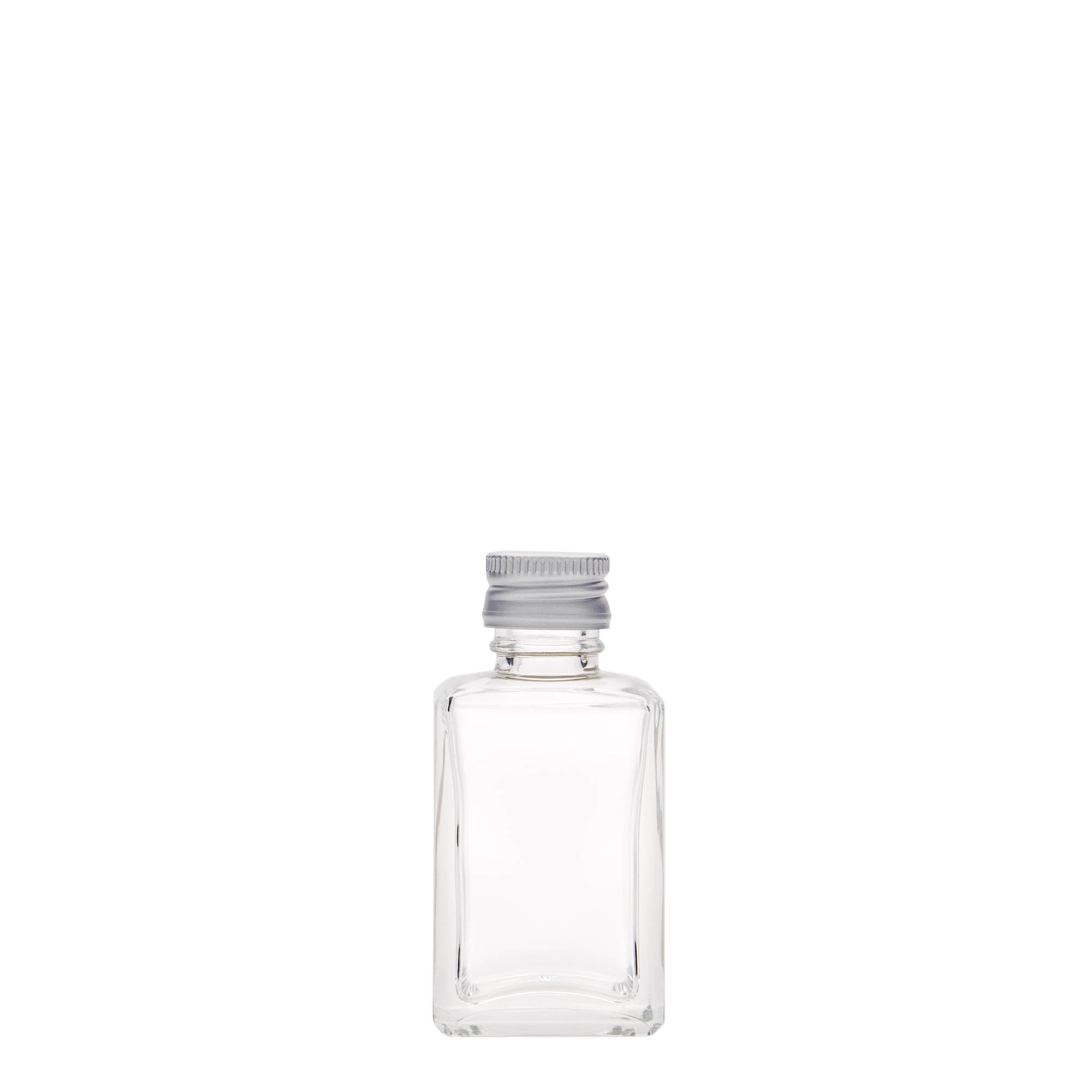 30 ml cam şişe 'Tamme', kare, ağız: PP 18 30 ml cam şişe 'Tamme', kare, ağız: PP 18