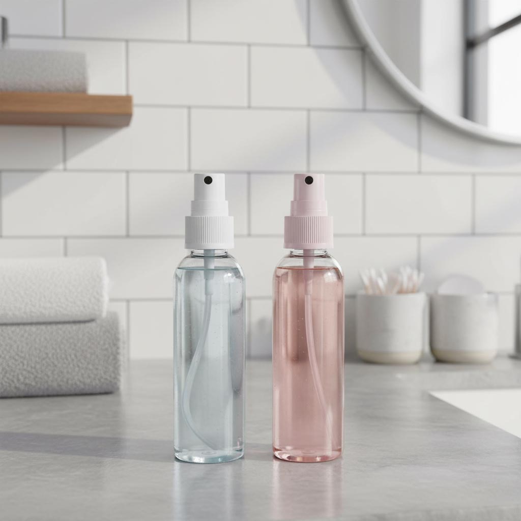 Vidalı kapaklı sprey püskürtücü, PP plastik, siyah, ağız çapı: 24/410