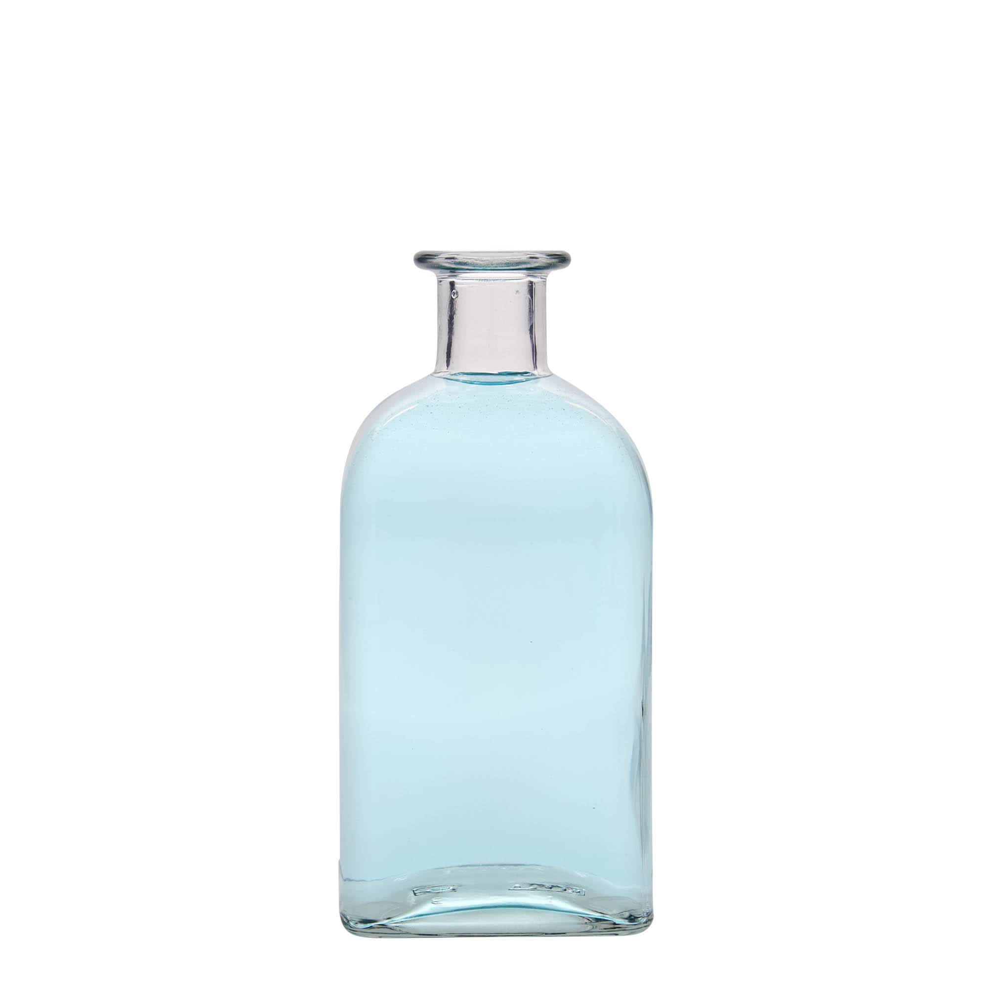 500 ml Cam Şişe Eczacı Kare, kare, Ağız: Mantar
