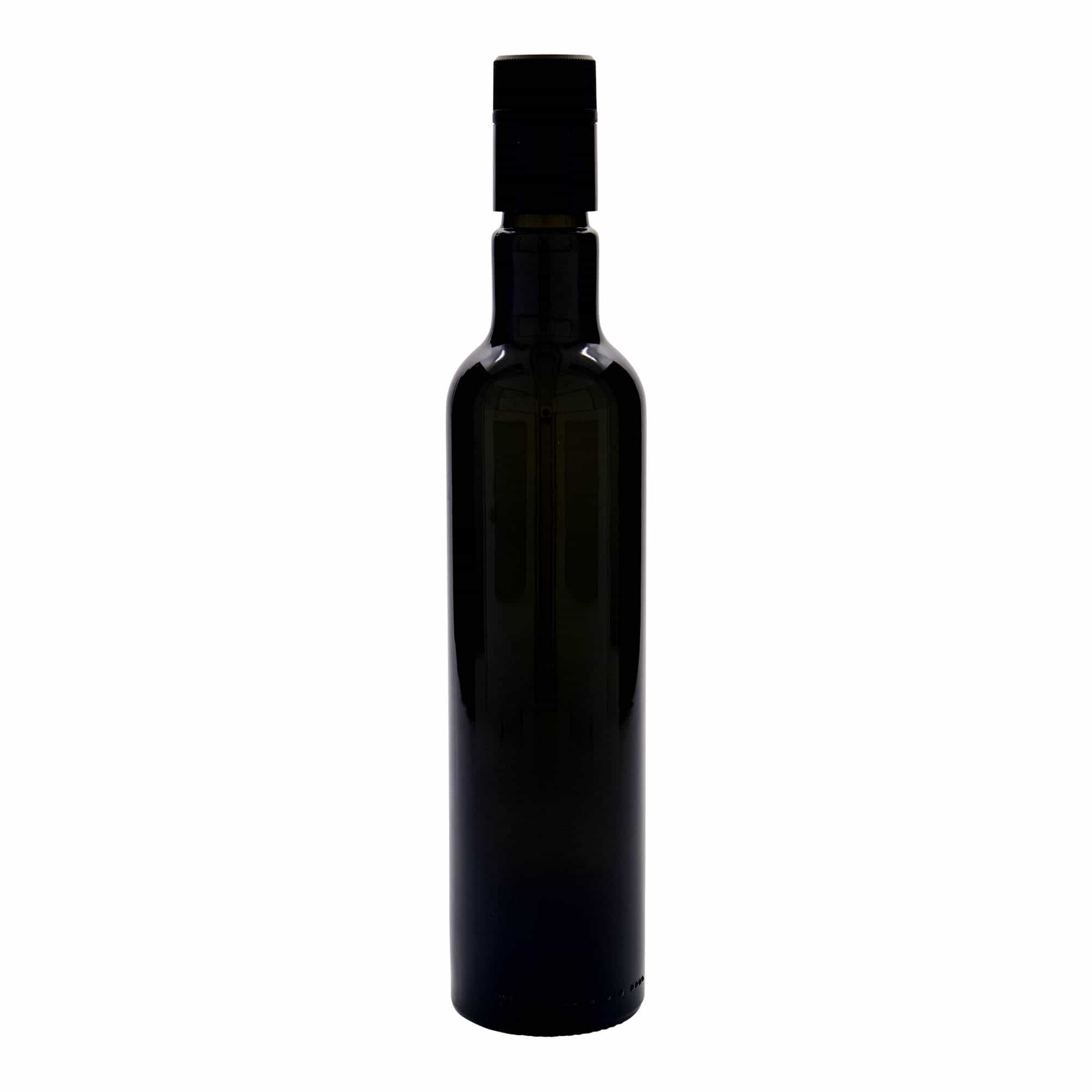 500 ml Sirke/Yağ Şişesi 'Willy New', Cam, antik yeşil, Ağız: DOP