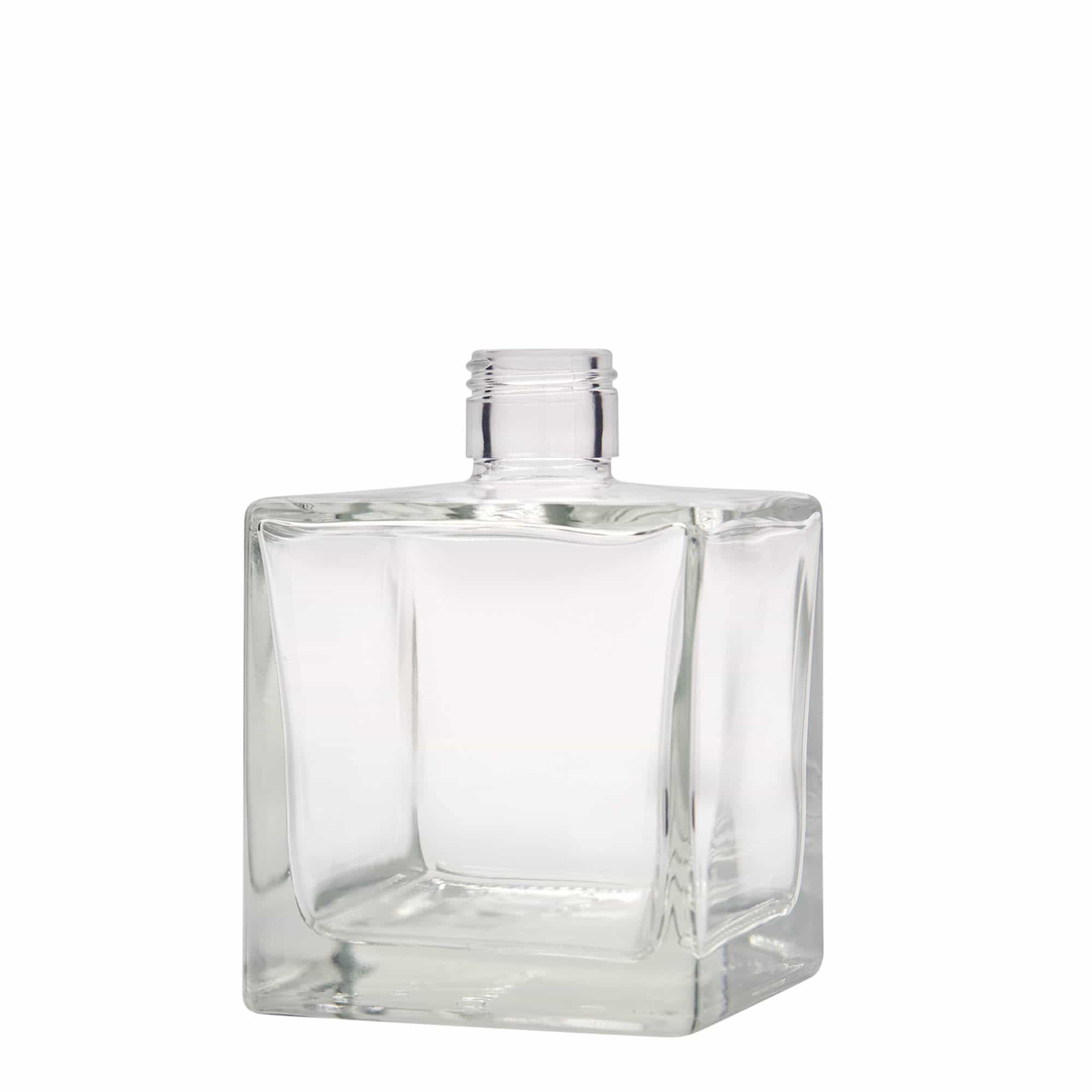 500 ml Cam şişe 'Cube', kare, ağız: PP 31,5