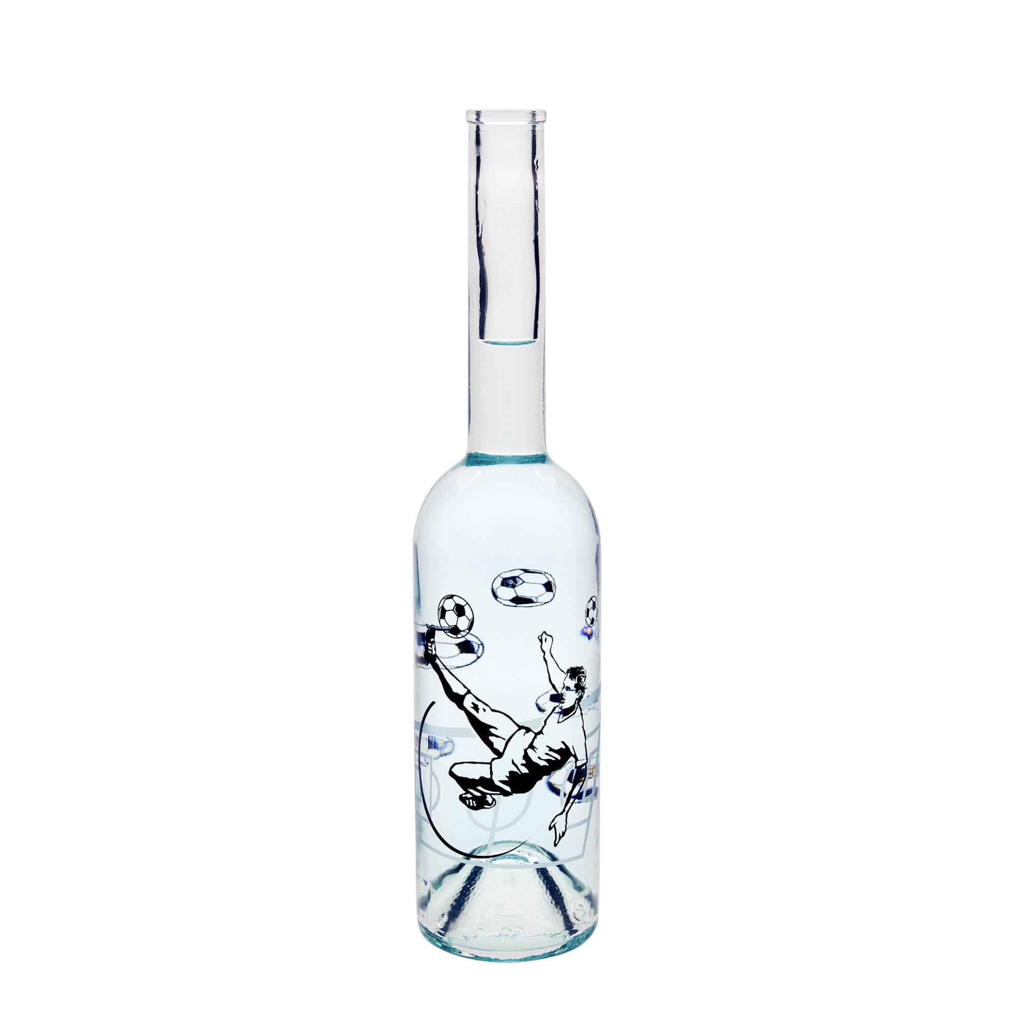 500 ml Cam şişe 'Opera', Motif: Futbolcu, Ağız: Mantar