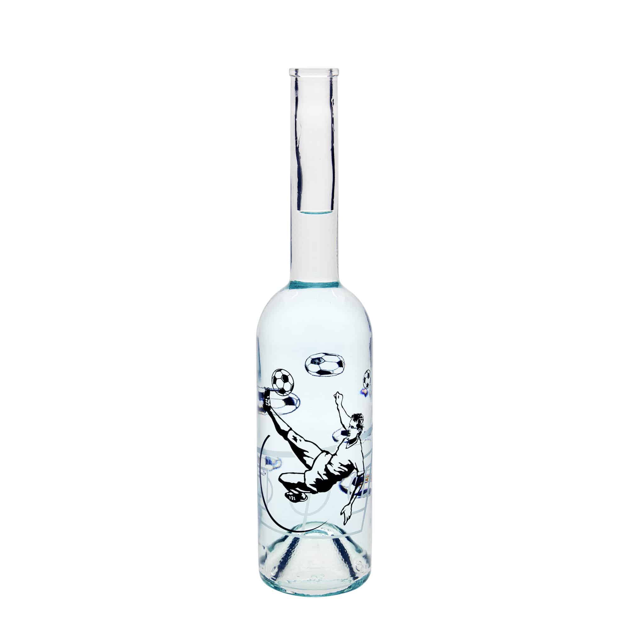 500 ml Cam şişe 'Opera', Motif: Futbolcu, Ağız: Mantar