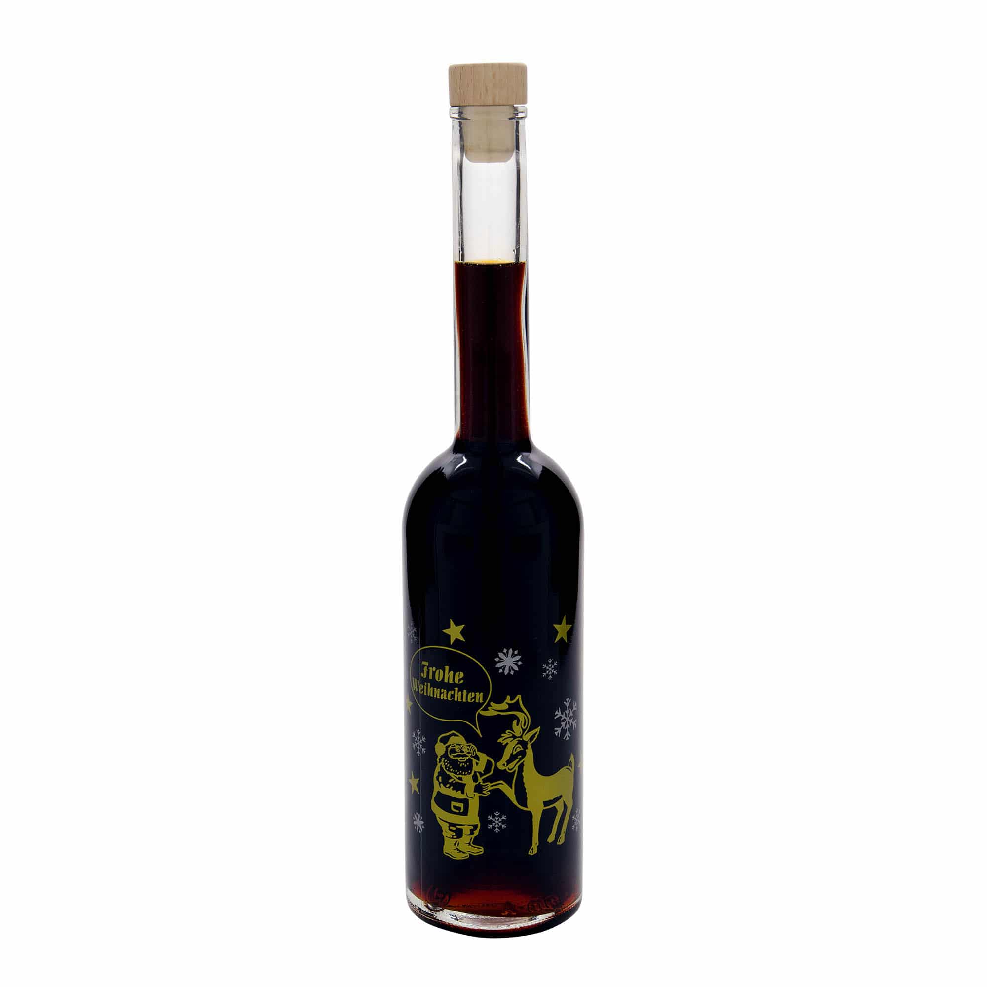 500 ml Cam Şişe 'Opera', Desen: Havai Fişek, Ağız: Mantar