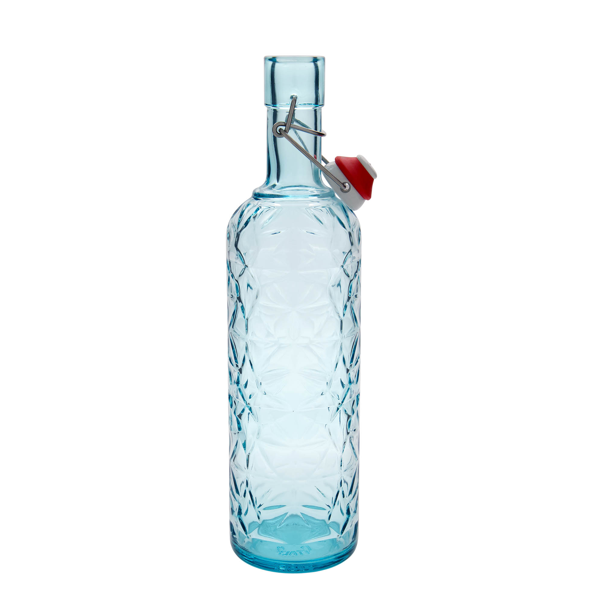 1.000 ml cam şişe 'Oriente', azur mavisi, ağzı: mandallı kapak 1.000 ml cam şişe 'Oriente', azur mavisi, ağzı: mandallı kapak