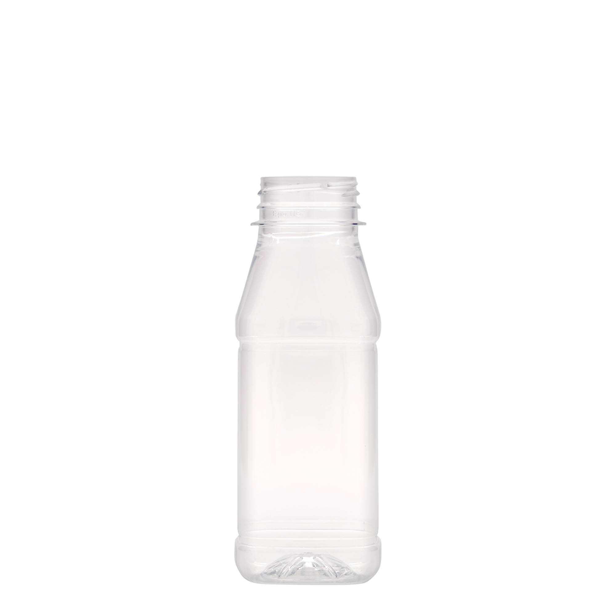 250 ml PET Şişe 'Milk and Juice Carré', kare, plastik, ağız çapı: 38 mm