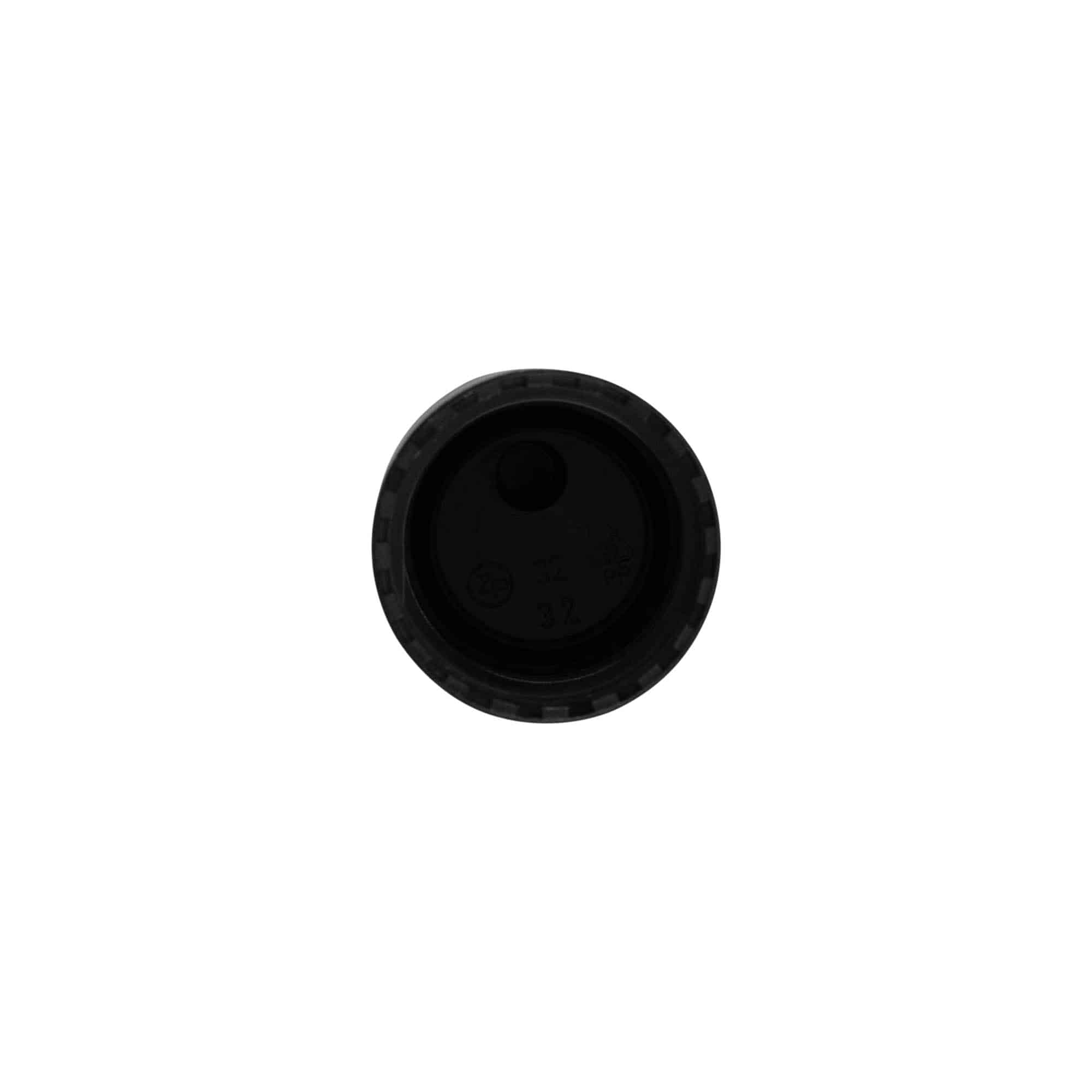 Vidalanabilir kapak Disc Top, PP plastik, siyah, ağız çapı: 24/410