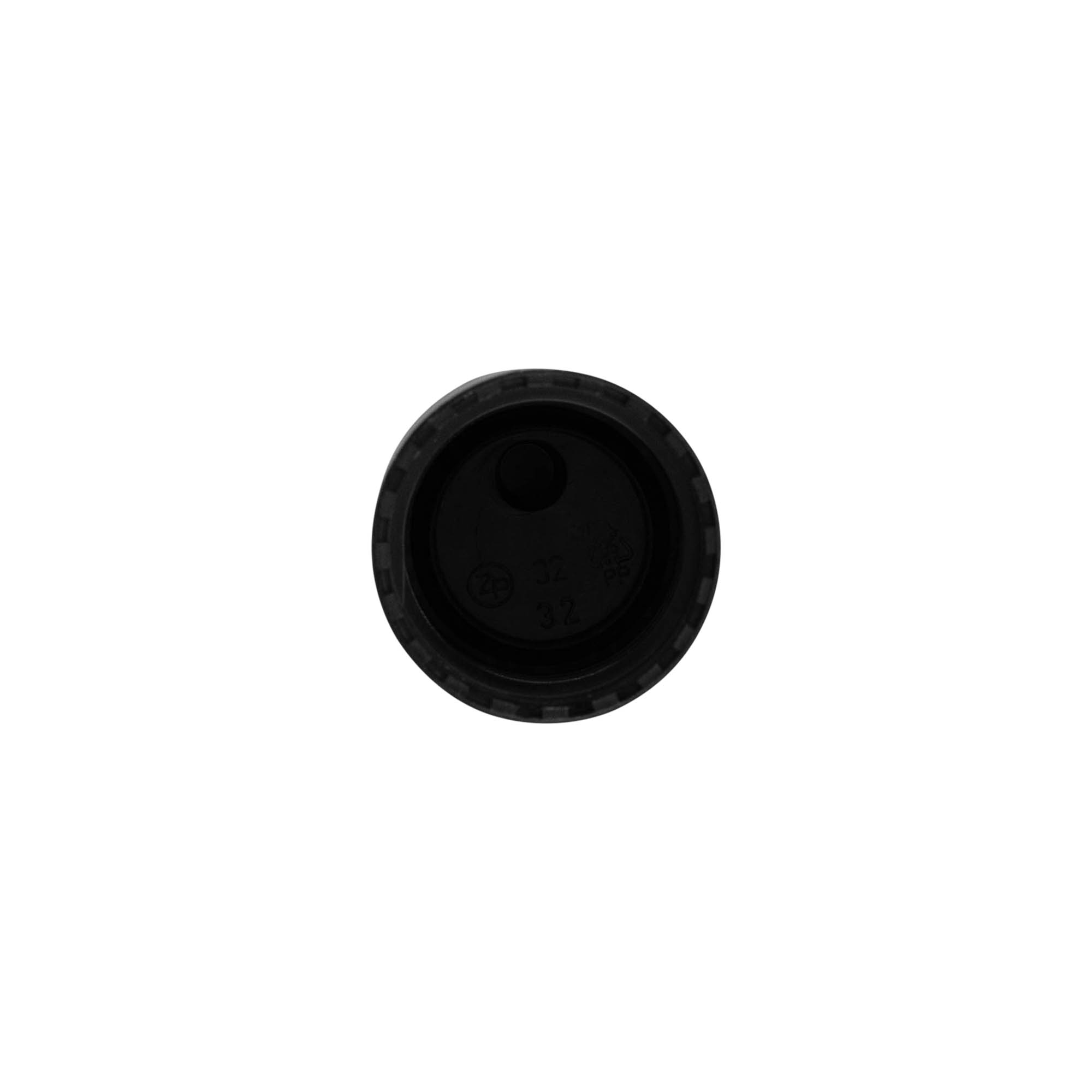 Vidalanabilir kapak Disc Top, PP plastik, siyah, ağız çapı: 24/410
