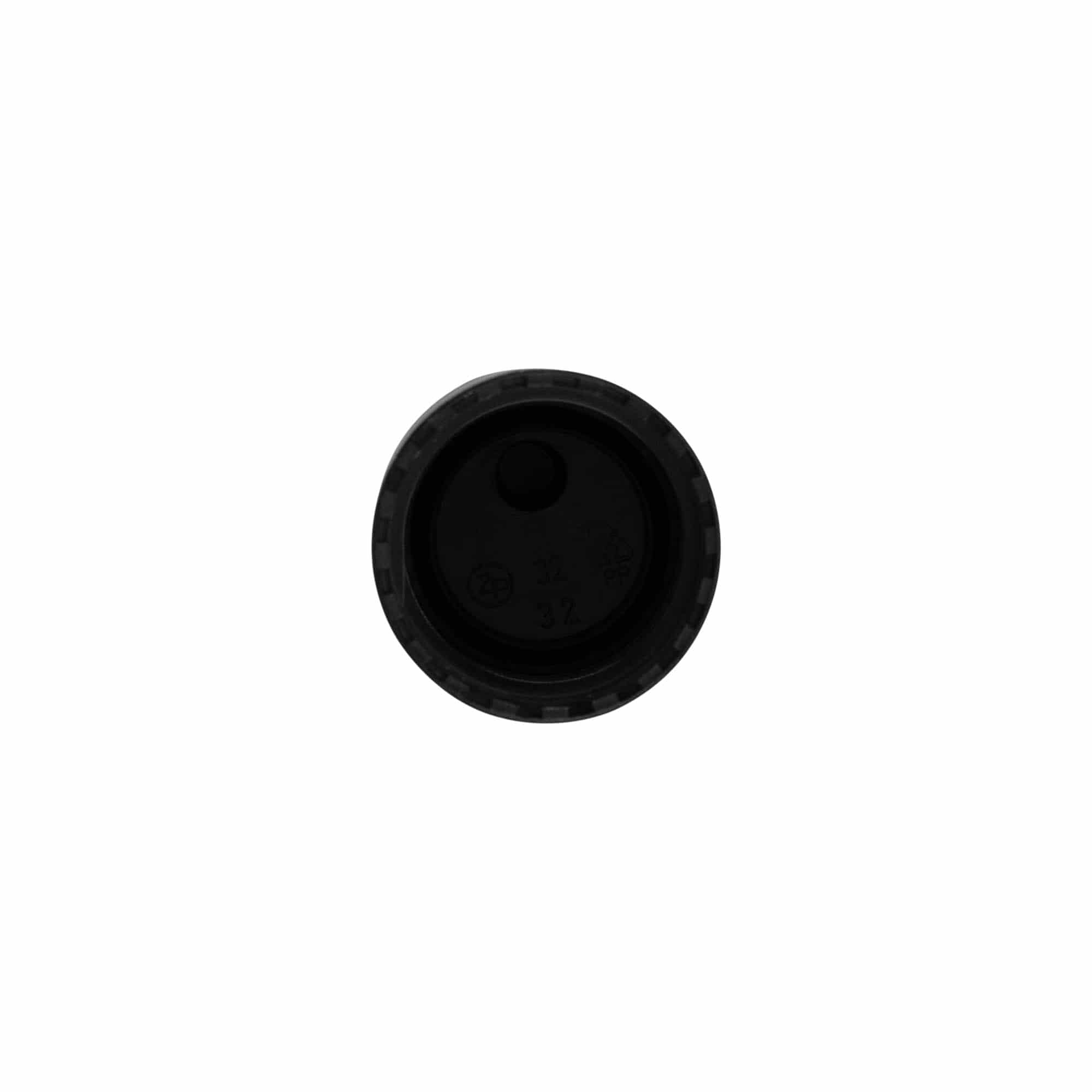 Vidalanabilir kapak Disc Top, PP plastik, siyah, ağız çapı: 24/410