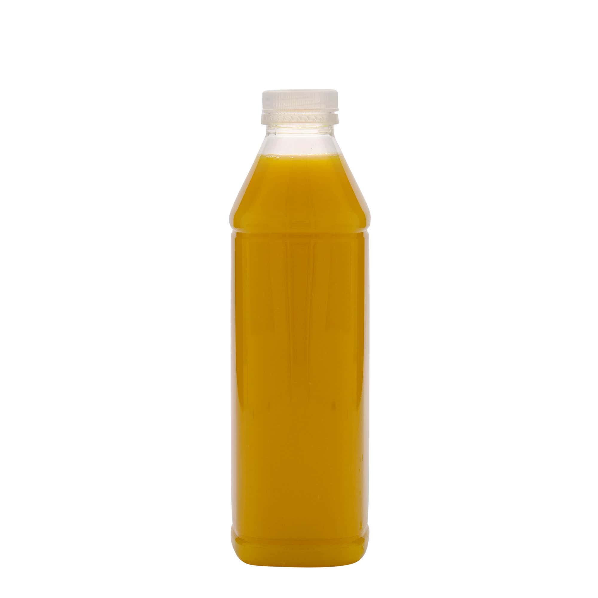 1.000 ml PET Şişe 'Milk and Juice Carré', kare, plastik, ağız çapı: 38 mm