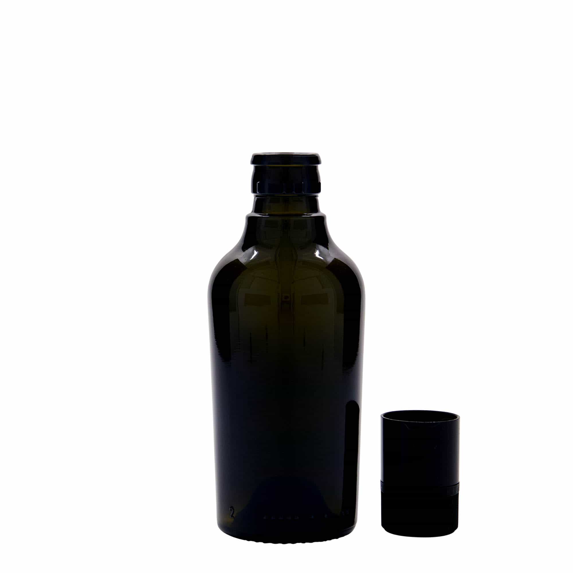 250 ml Sirke/Yağ Şişesi 'Oleum', Cam, antik yeşil, Ağız: DOP