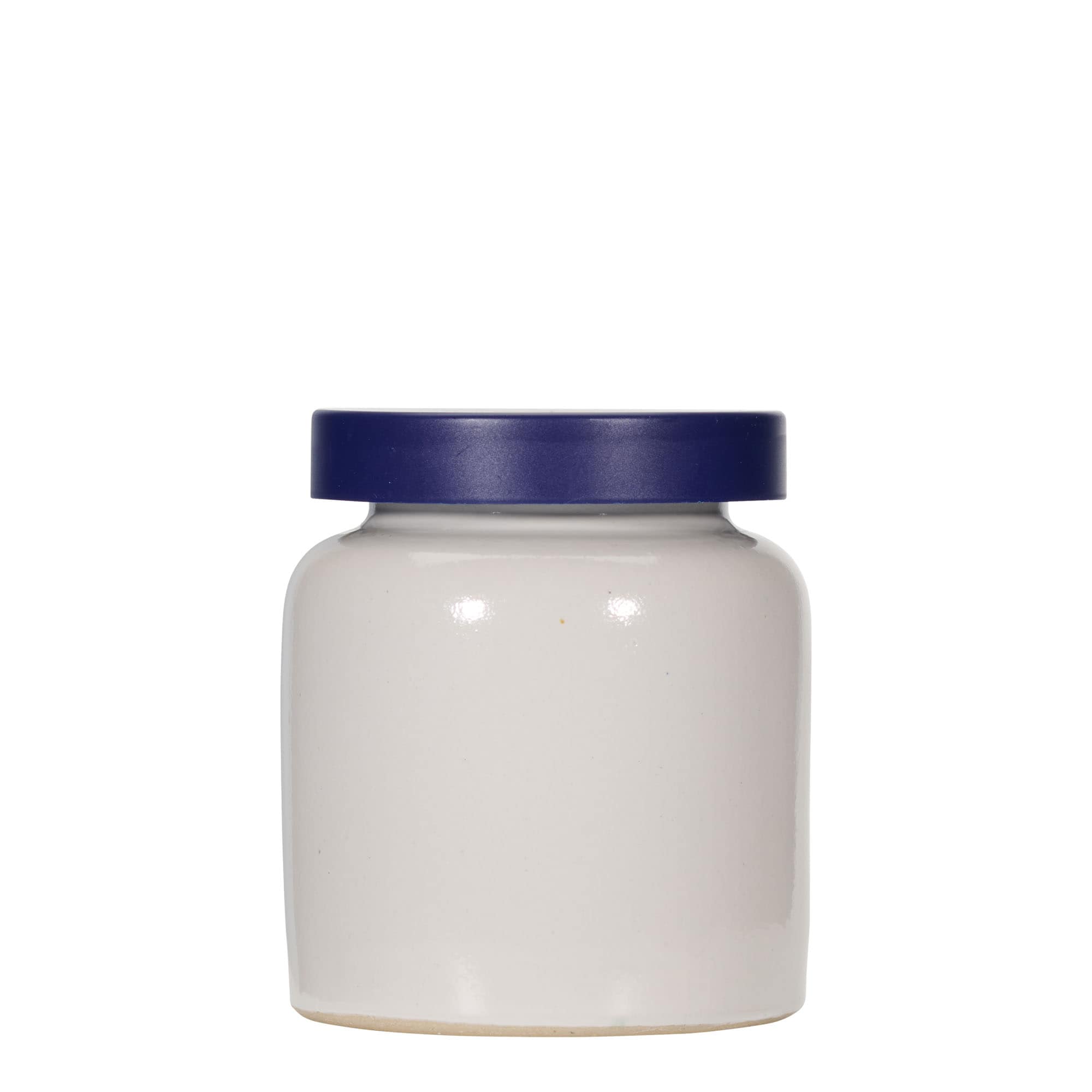 270 ml taş toprak kabı, seramik, beyaz, ağız: kapaklı