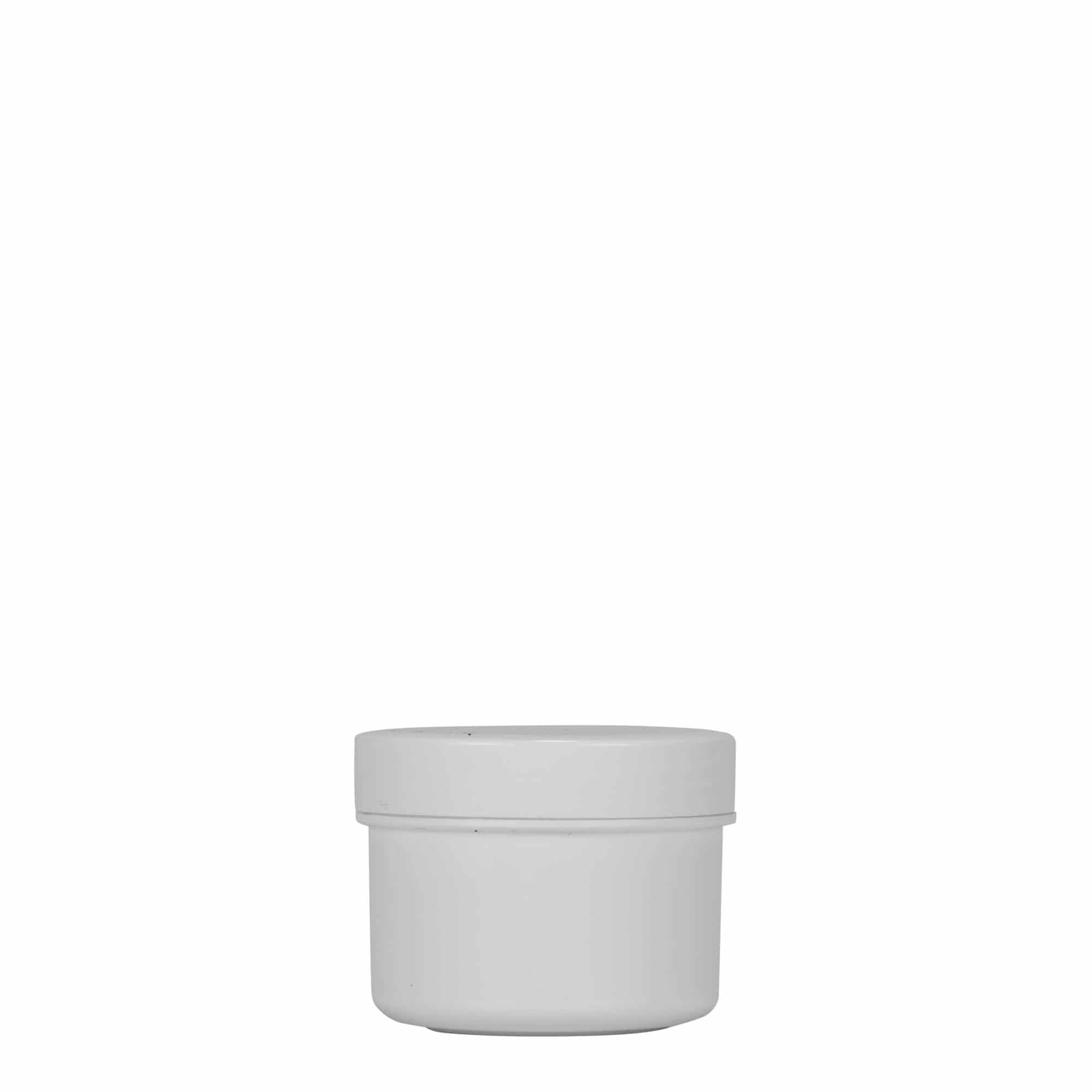 35 ml plastik kutu 'White Line', PP, beyaz, ağız: vidalı kapak