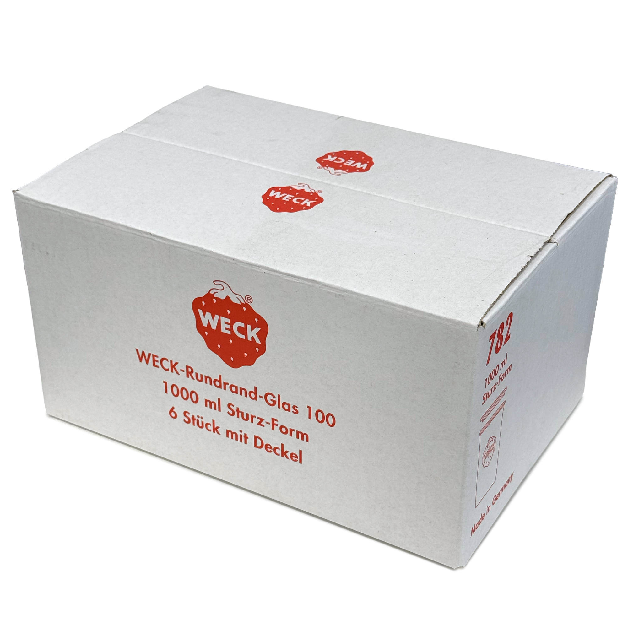 6x 1000 ml WECK kavanoz cam kapaklı RR 100