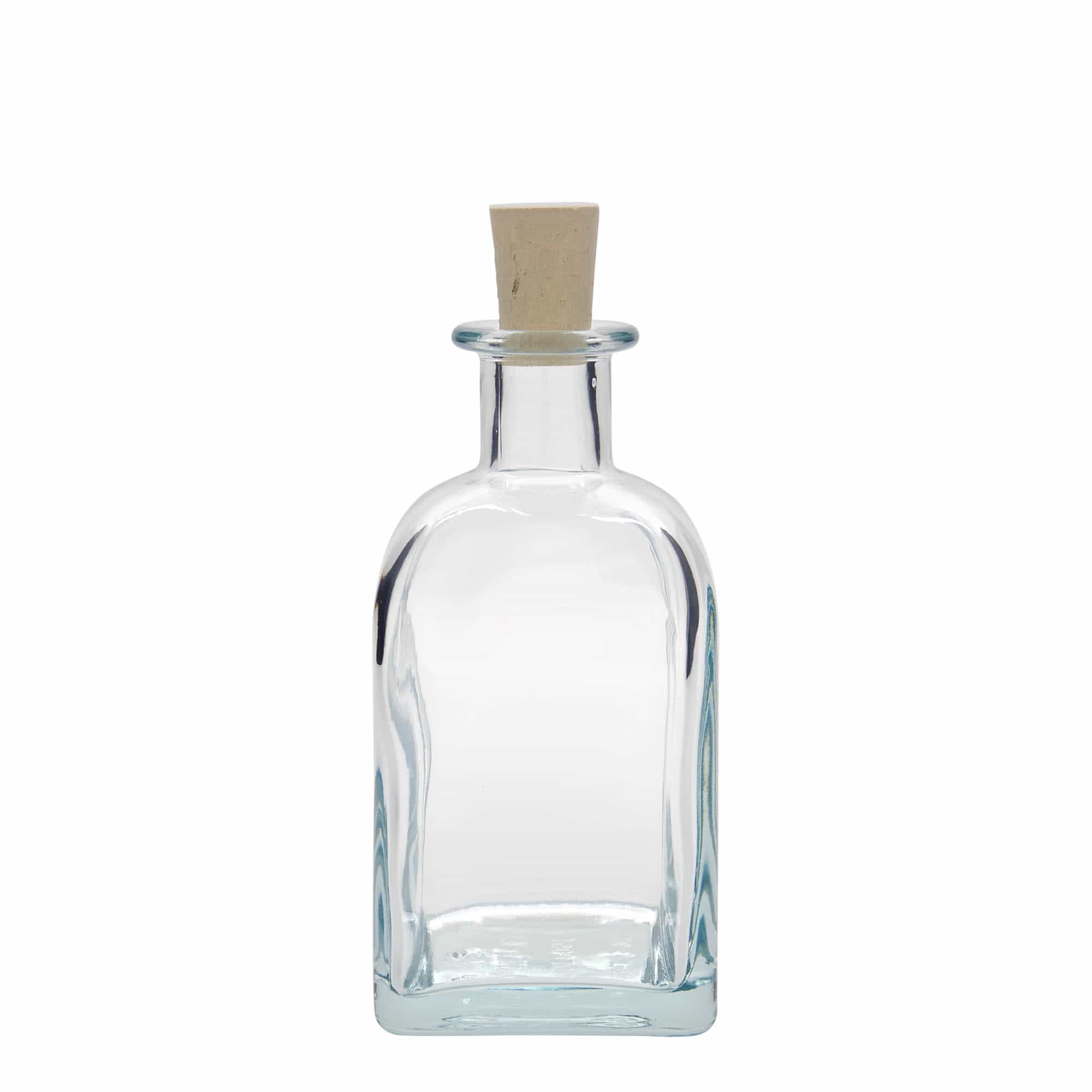 350 ml Cam Şişe Eczacı Carré, kare, Ağız: Mantar