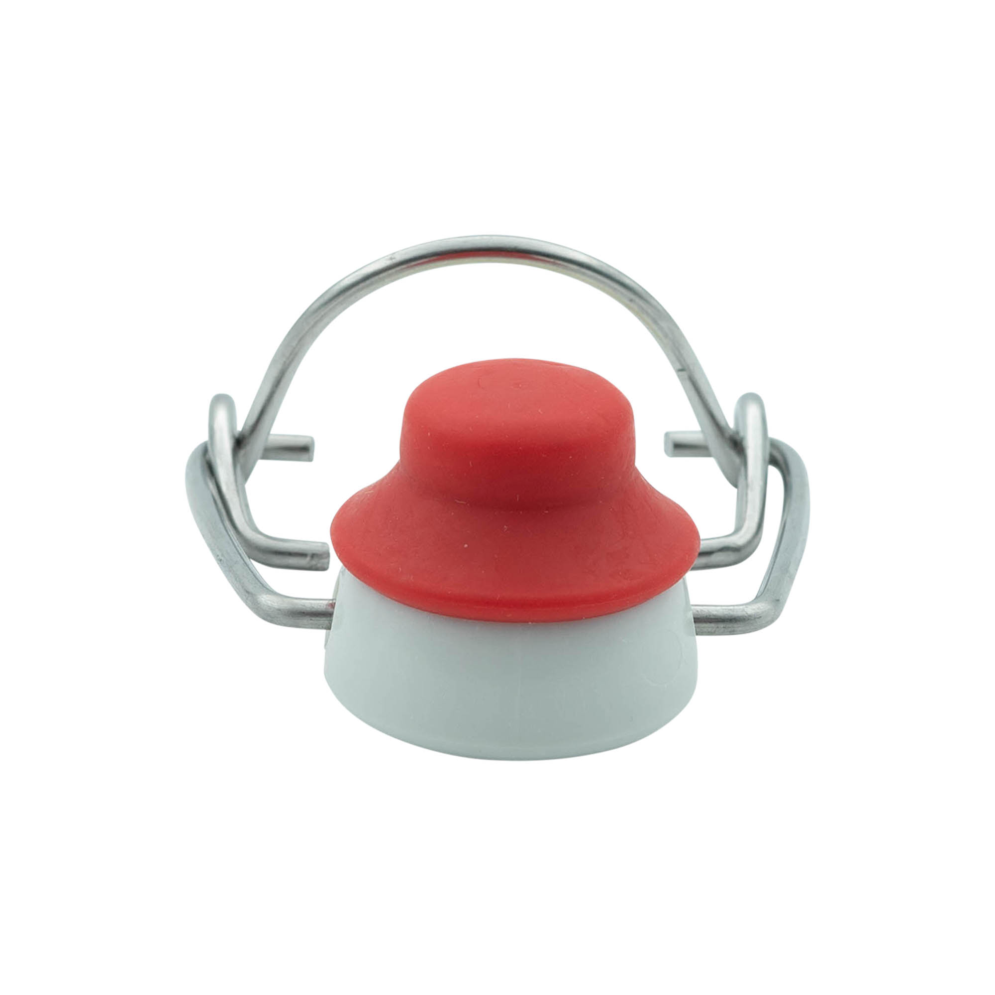 Özel boyutlu mandallı kapama, plastik, kırmızı-beyaz