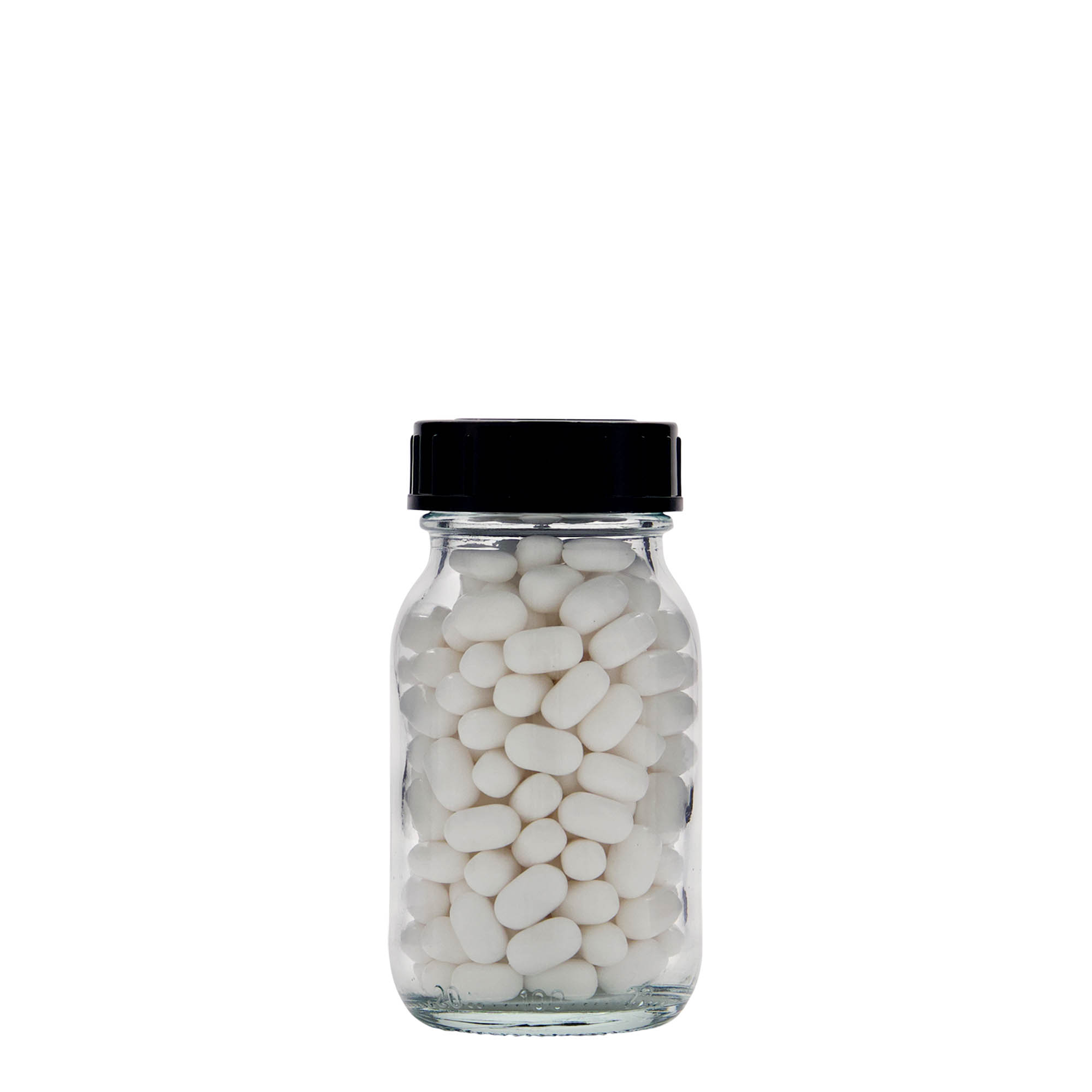 100 ml geniş ağızlı cam, ağız çapı: DIN 40 100 ml geniş ağızlı cam, ağız çapı: DIN 40