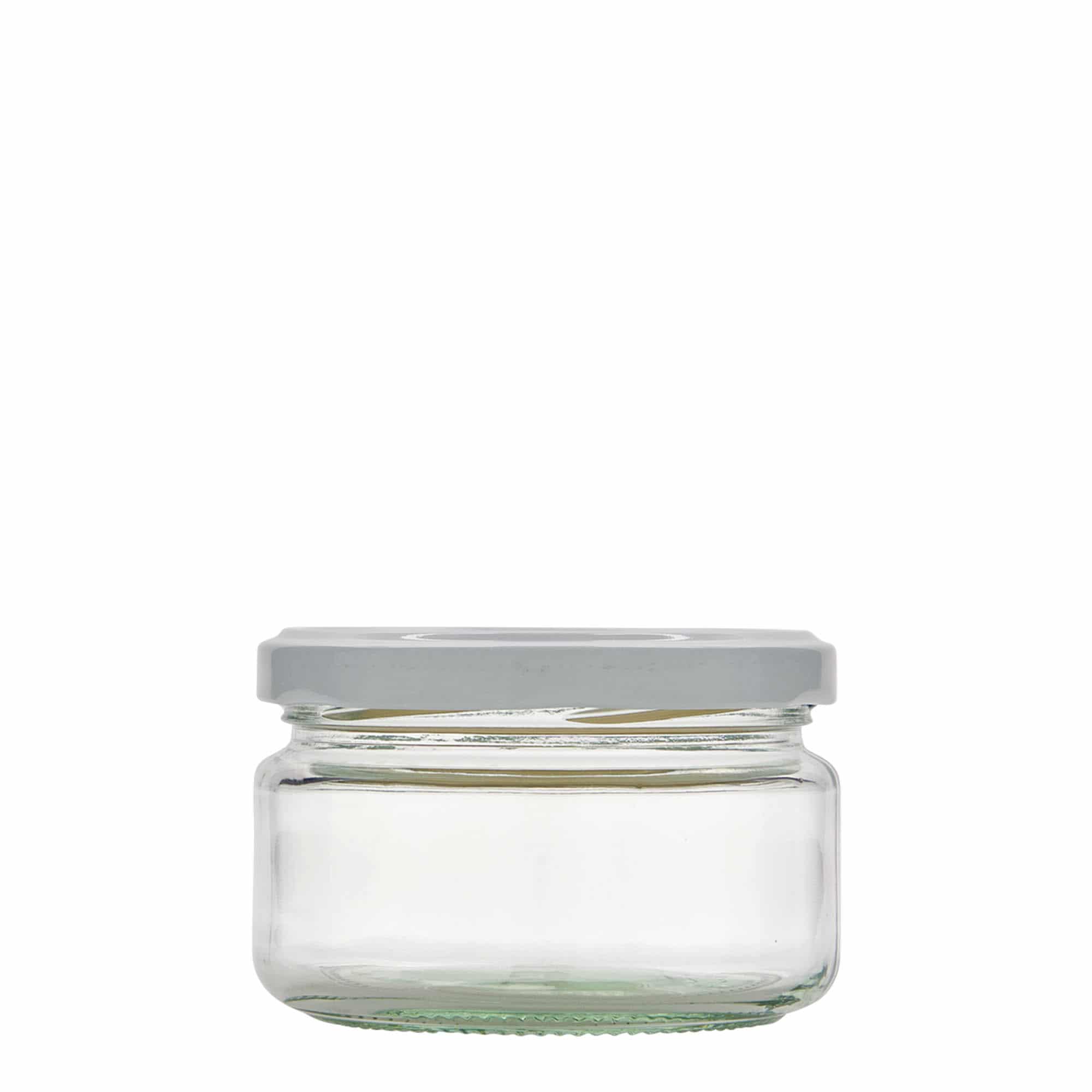 230 ml düz yuvarlak cam, ağız: Twist-Off (TO 82)