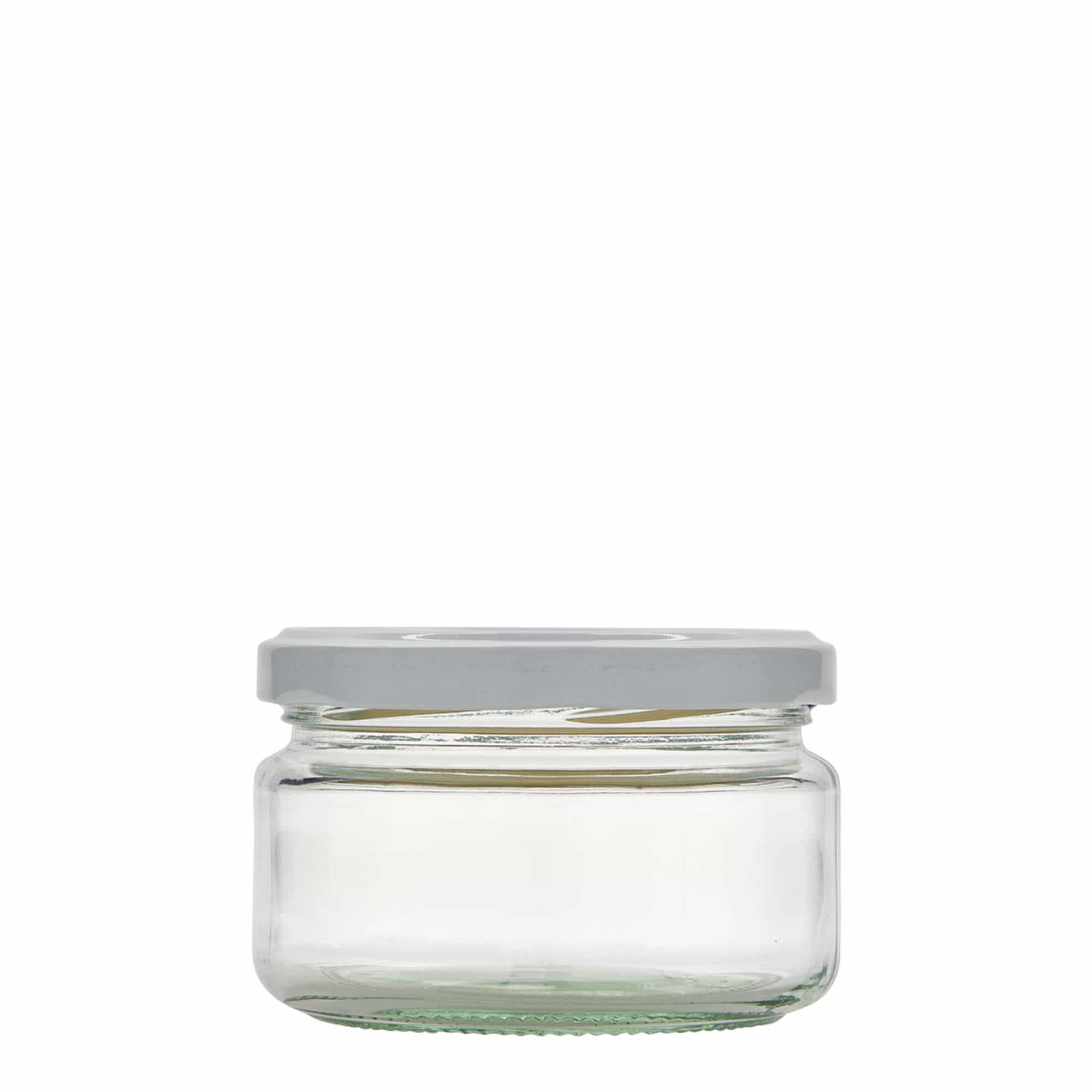 230 ml düz yuvarlak cam, ağız: Twist-Off (TO 82)
