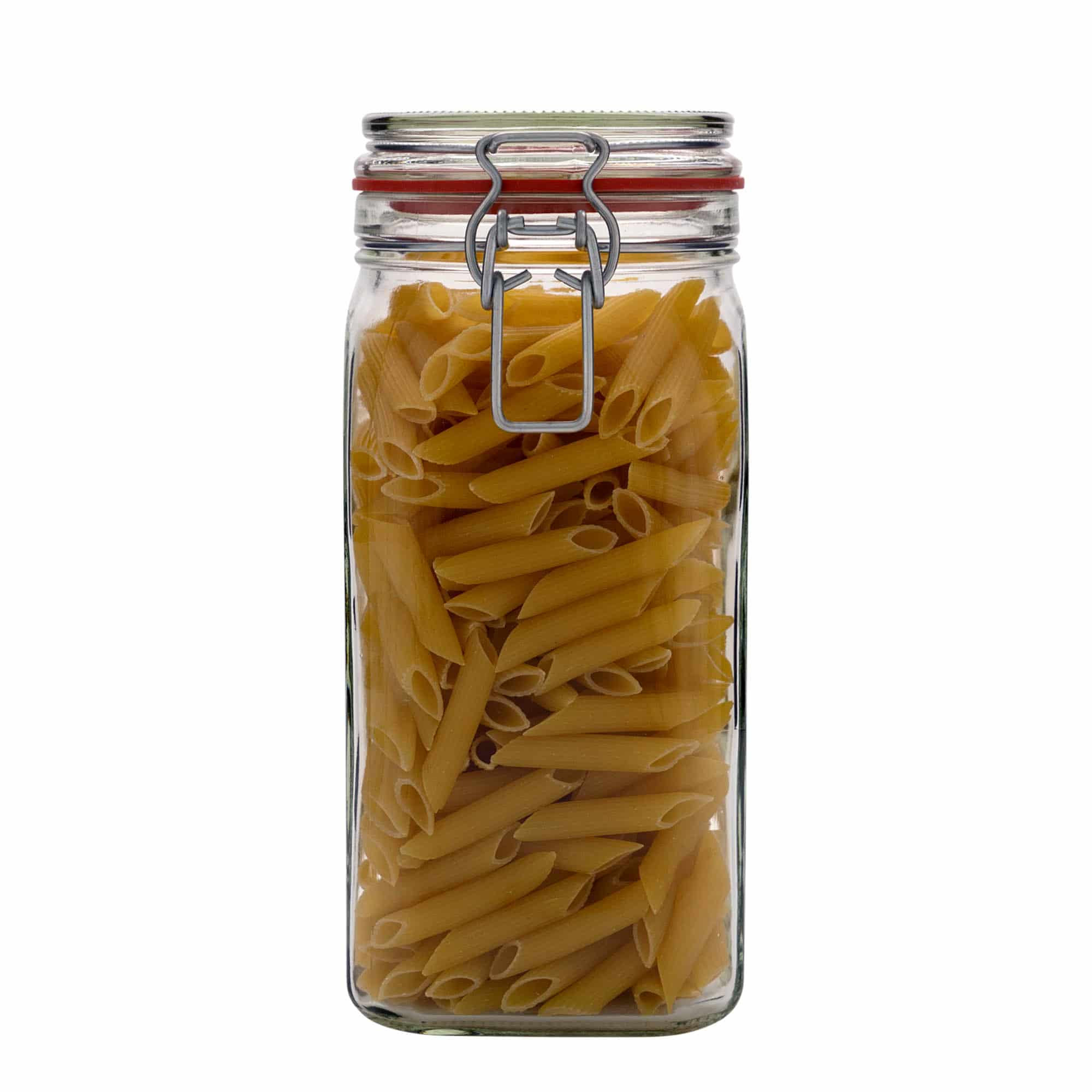 1.540 ml Tel mandallı kavanoz #, kare, ağız: tel mandal kapak
