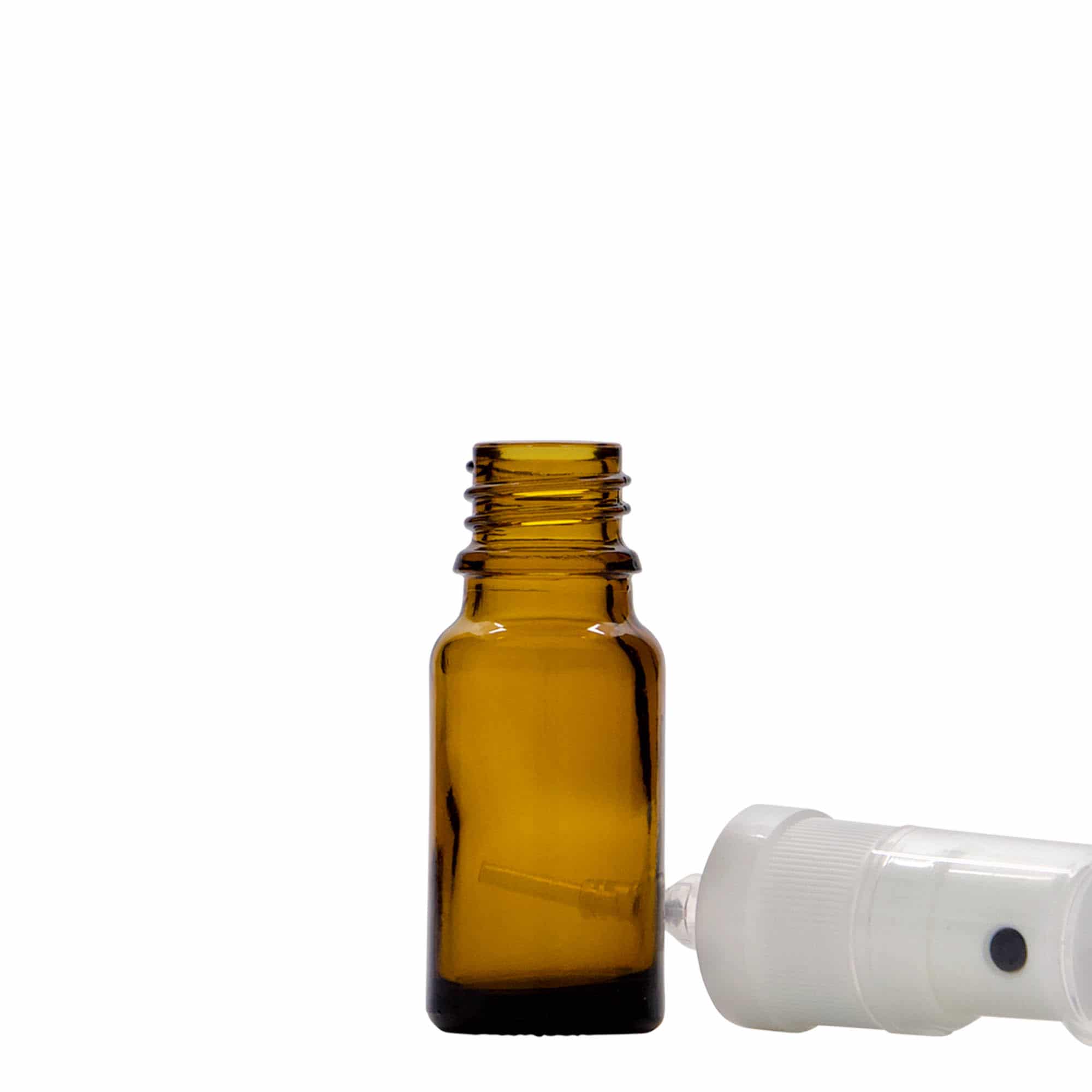 10 ml Sprey Şişesi Tıbbi, Cam, Kahverengi, Ağız: DIN 18