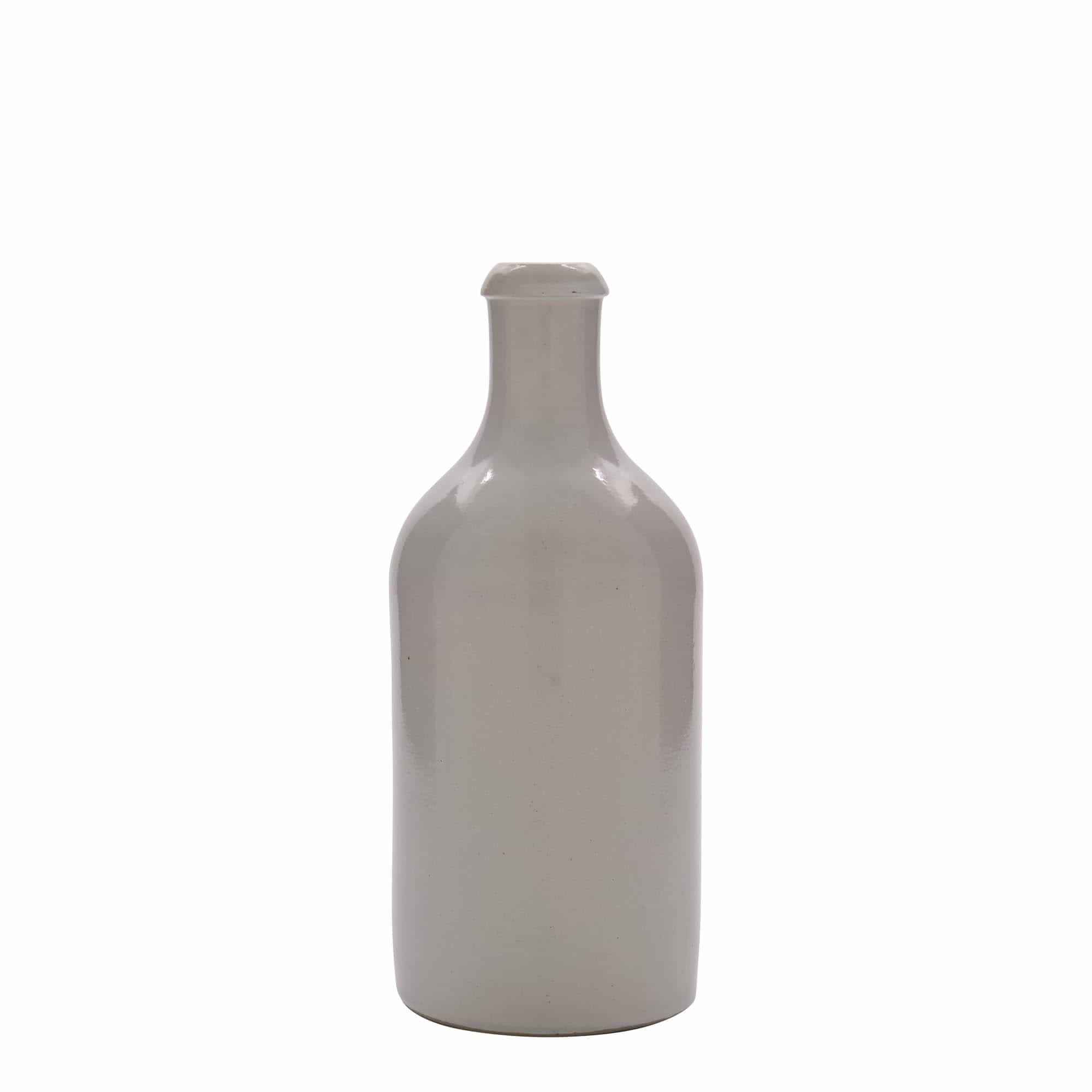 500 ml Toprak testi, taş toprak, beyaz, ağız: mantar 500 ml Toprak testi, taş toprak, beyaz, ağız: mantar