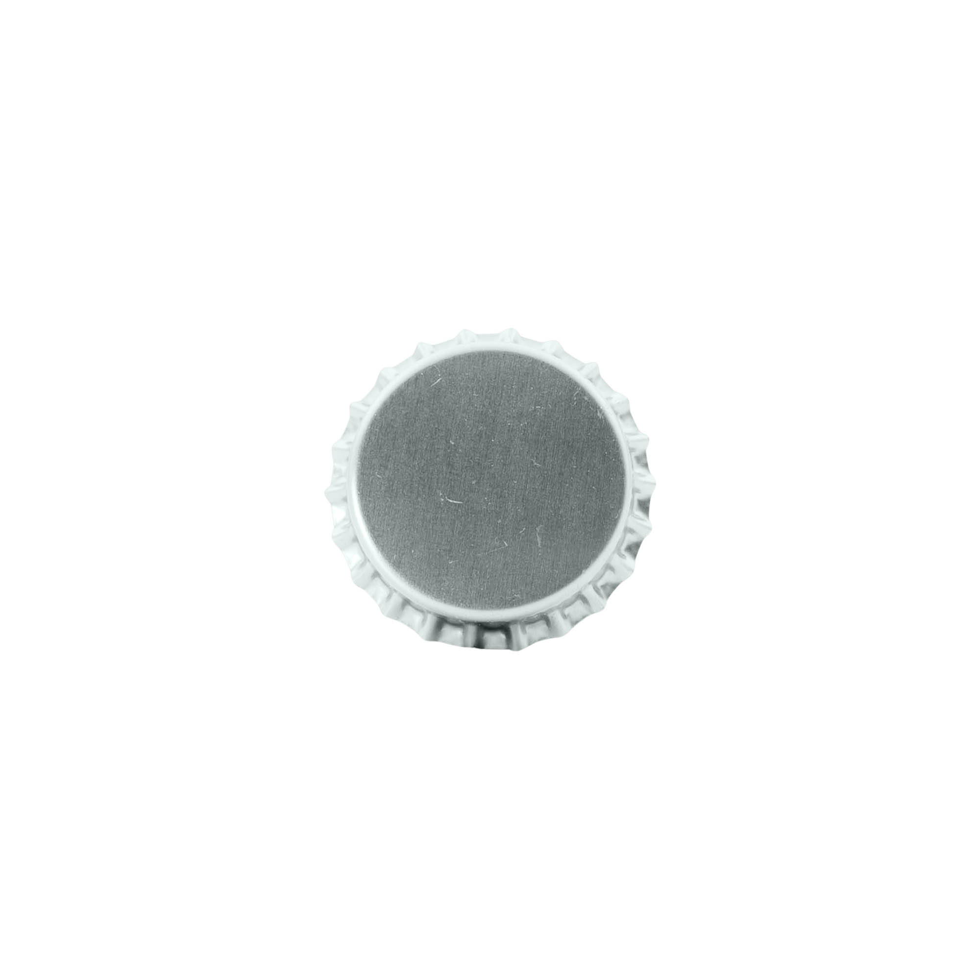 29 mm metal, gümüş şişe kapağı