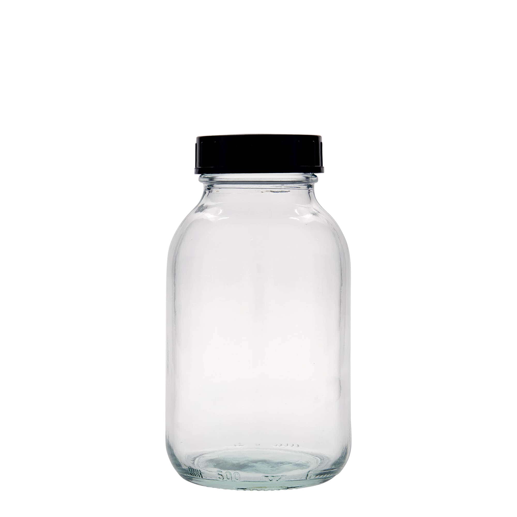 500 ml geniş ağızlı cam, ağız çapı: DIN 55