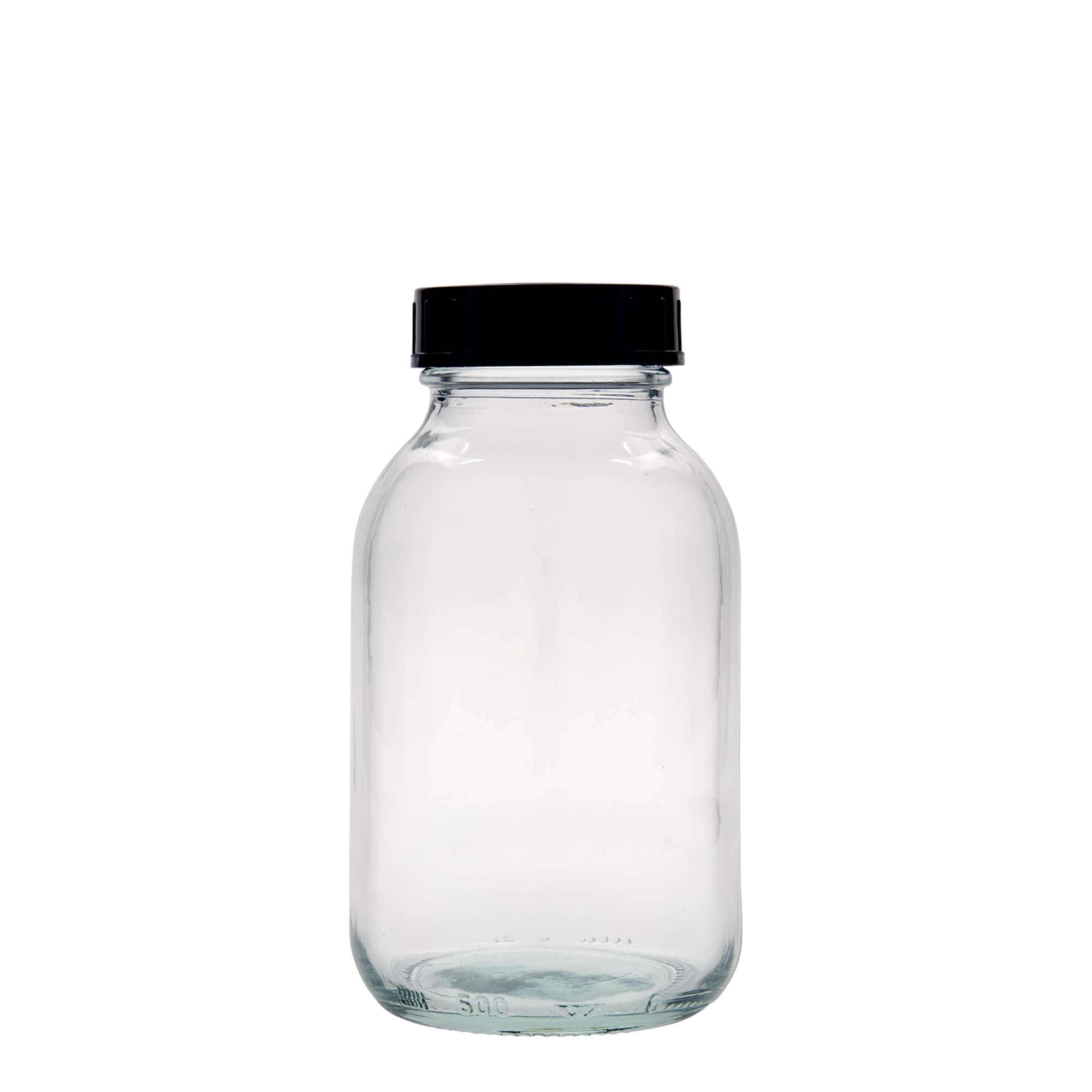 500 ml geniş ağızlı cam, ağız çapı: DIN 55