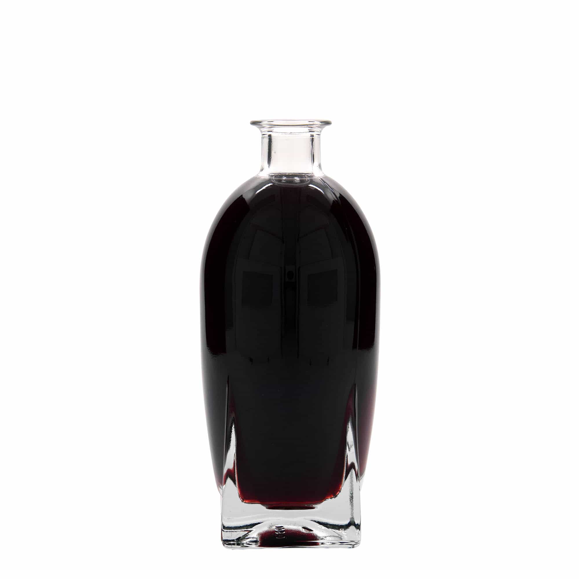 500 ml cam şişe 'Zino', kare, ağız: mantar